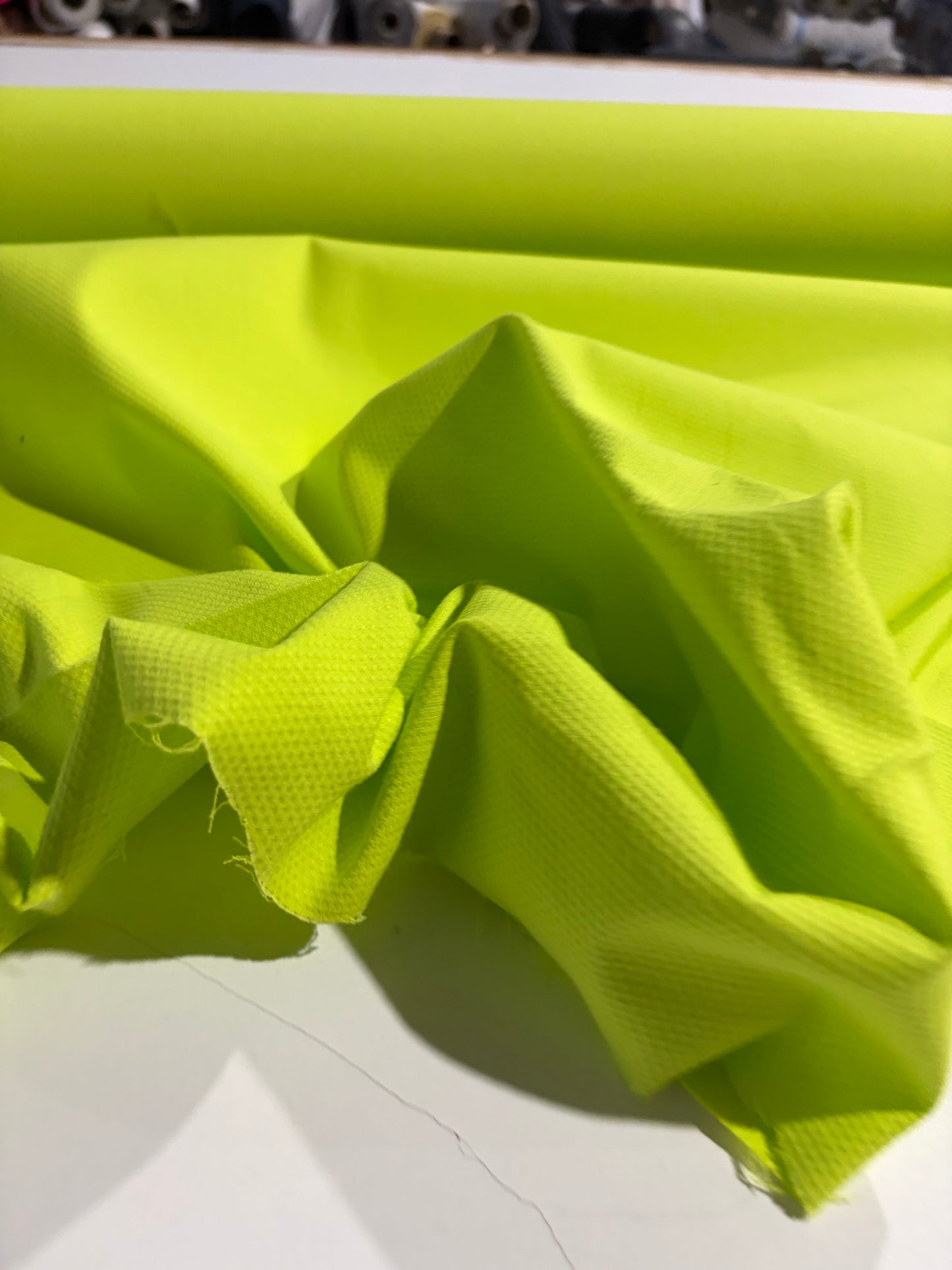 KRUSTY 016 lime cotton stretch piqué