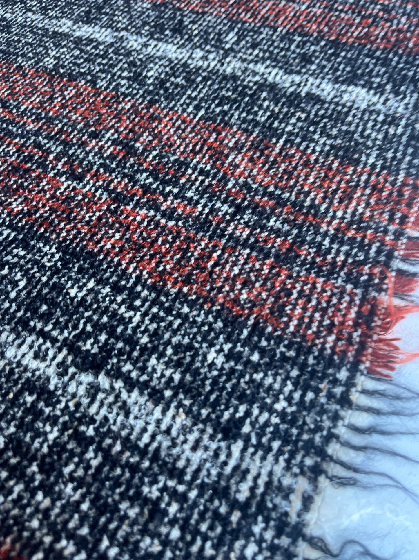 TANIA 011 heavy wool stripe brown/cognac