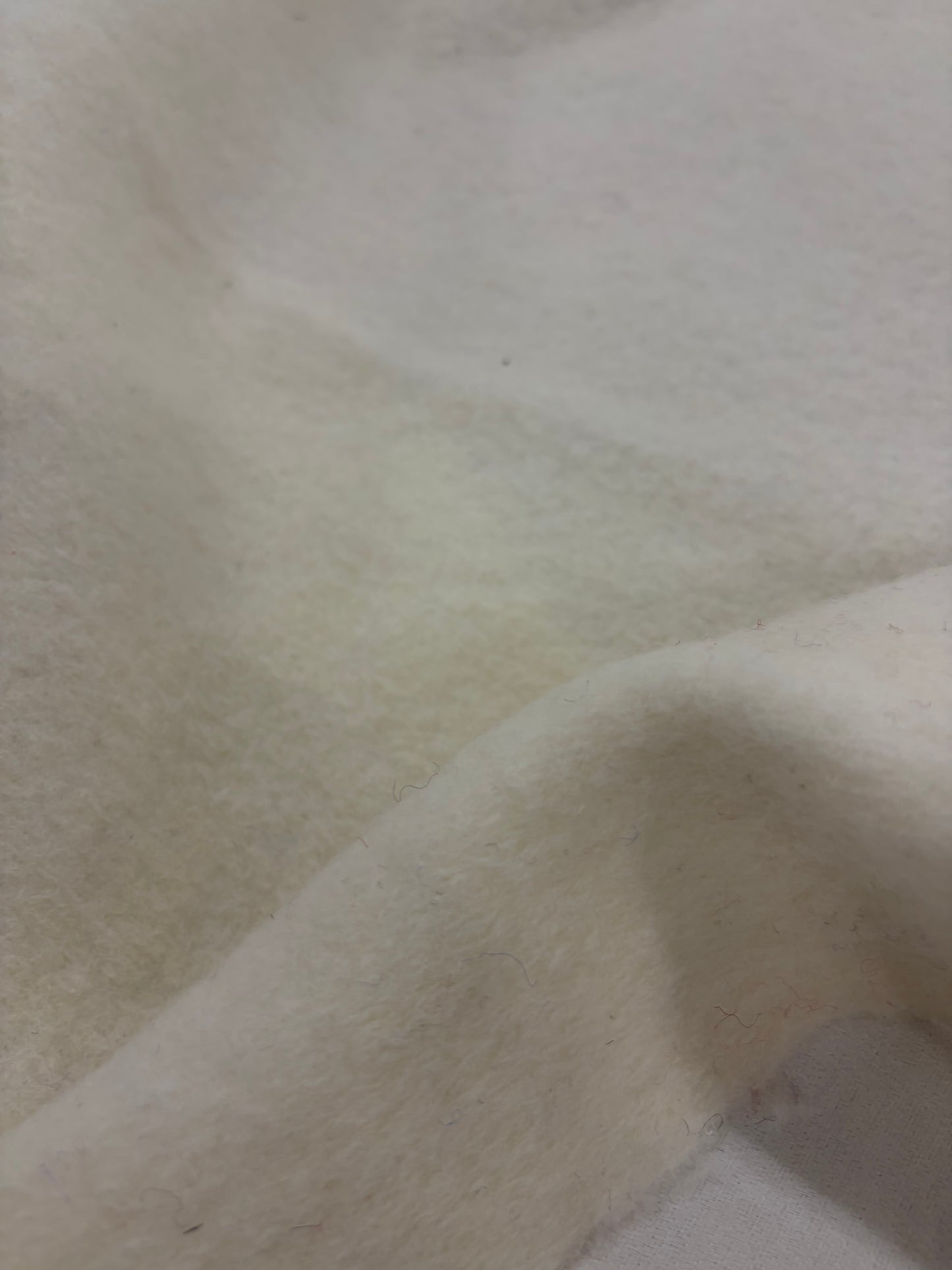 PIPO 023 ecru boiled wool with fused lining