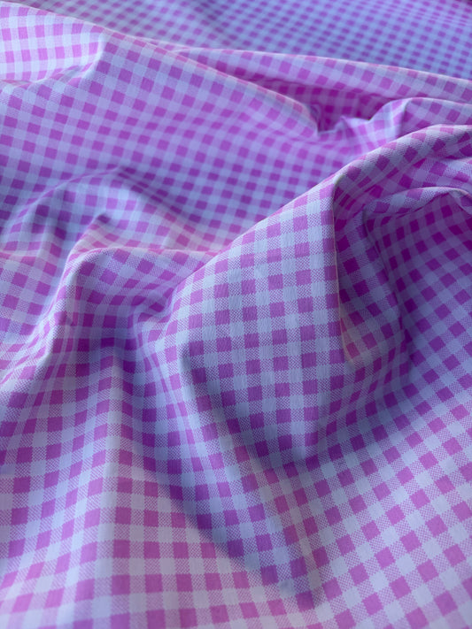 ANDREA 019 cotton voile "the Barbie/white vichy edit"