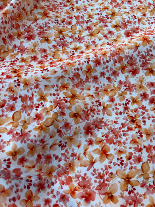 ANDREA 020 cotton voile "the multi orange multi flower edit"