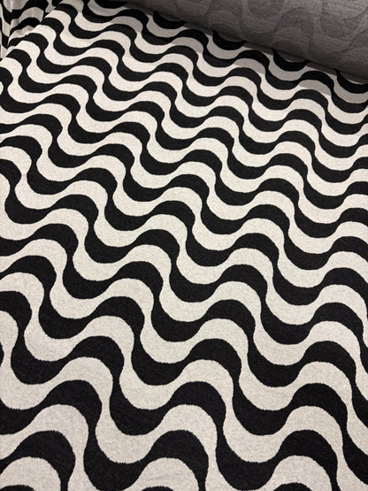 PIPO 025  jersey jacquard black/white waves