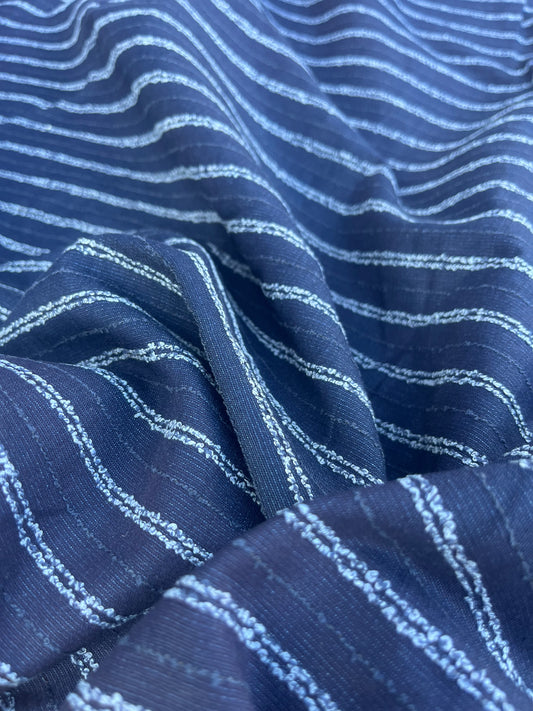 RW 078 coloured denim with slub stripes light blue