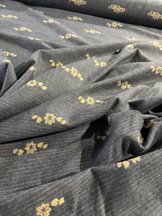 KRUSTY 020 indigo/sand wool jacquard