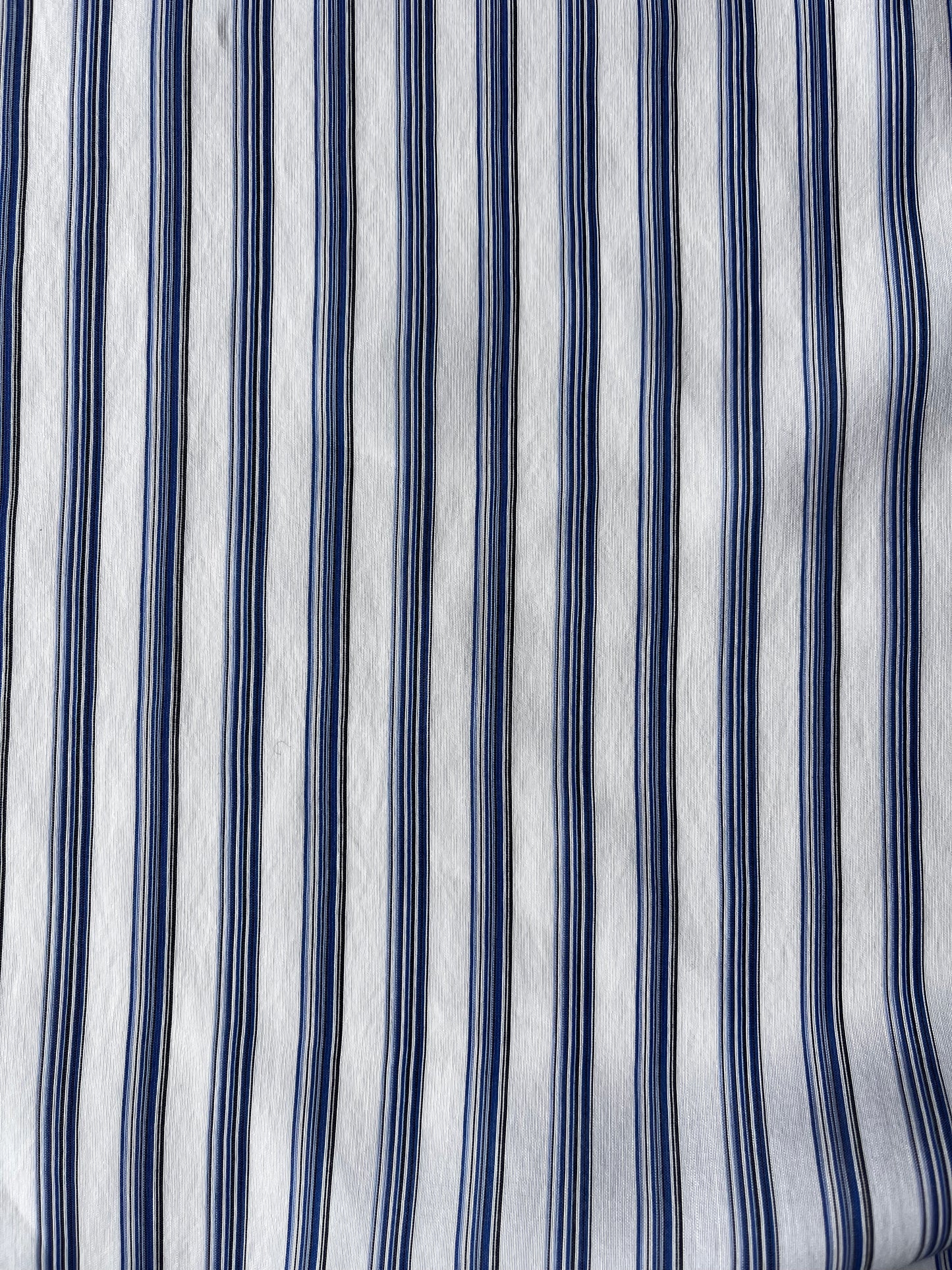 CELIA 012 viscose/silk stripes multi blue/white