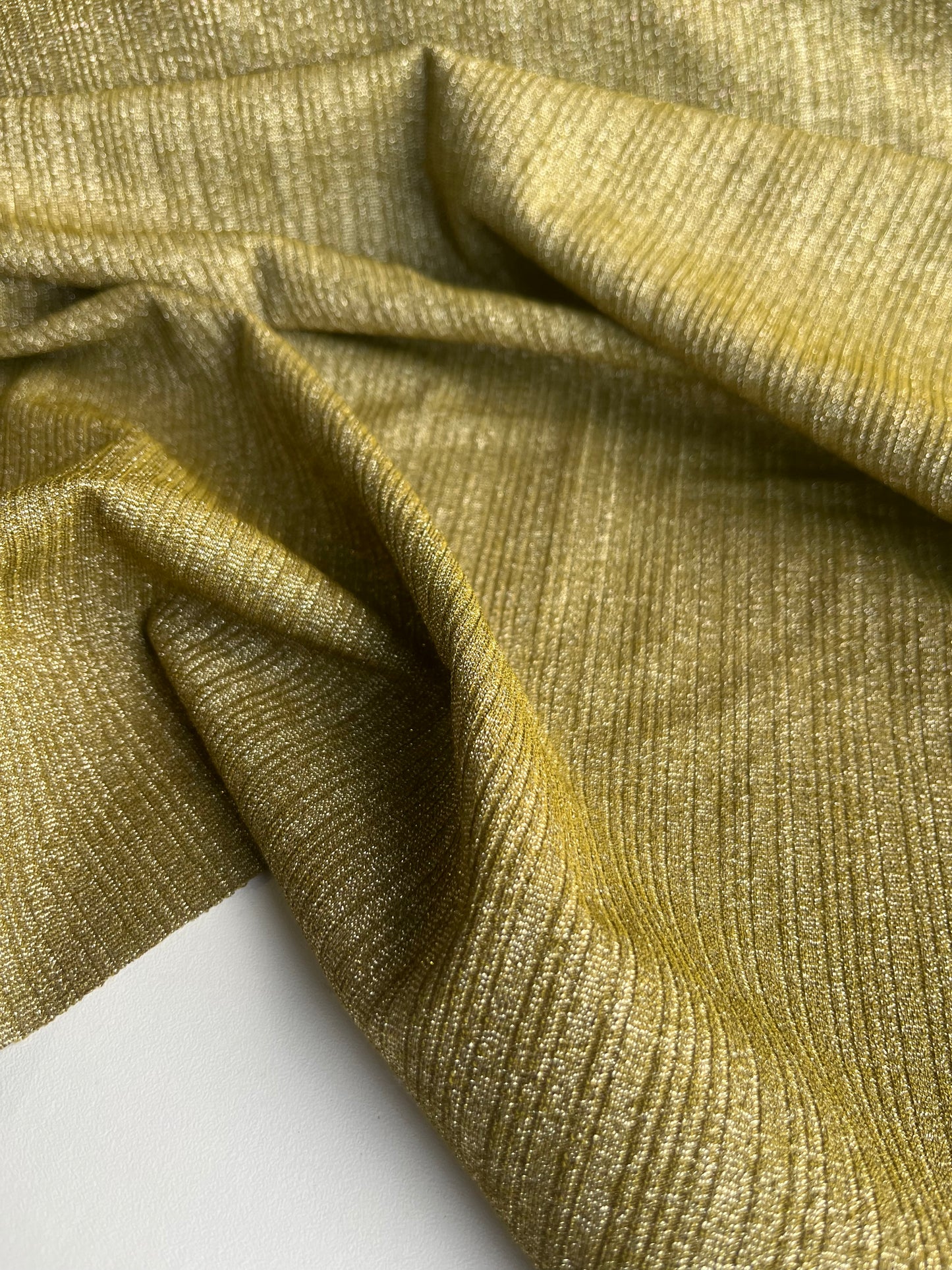 LC PORTIA 047 jersey irregular rib olive with lurex