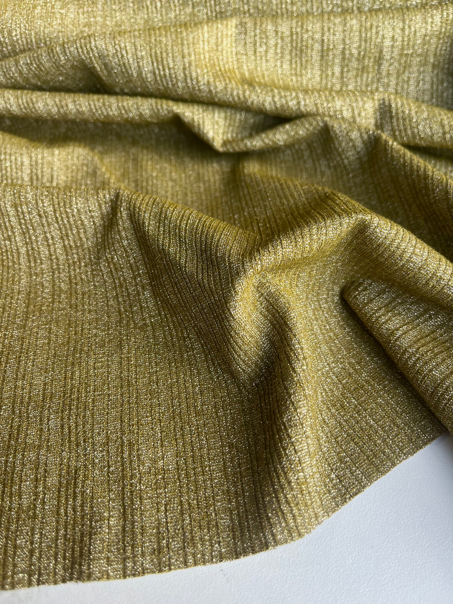 LC PORTIA 047 jersey irregular rib olive with lurex