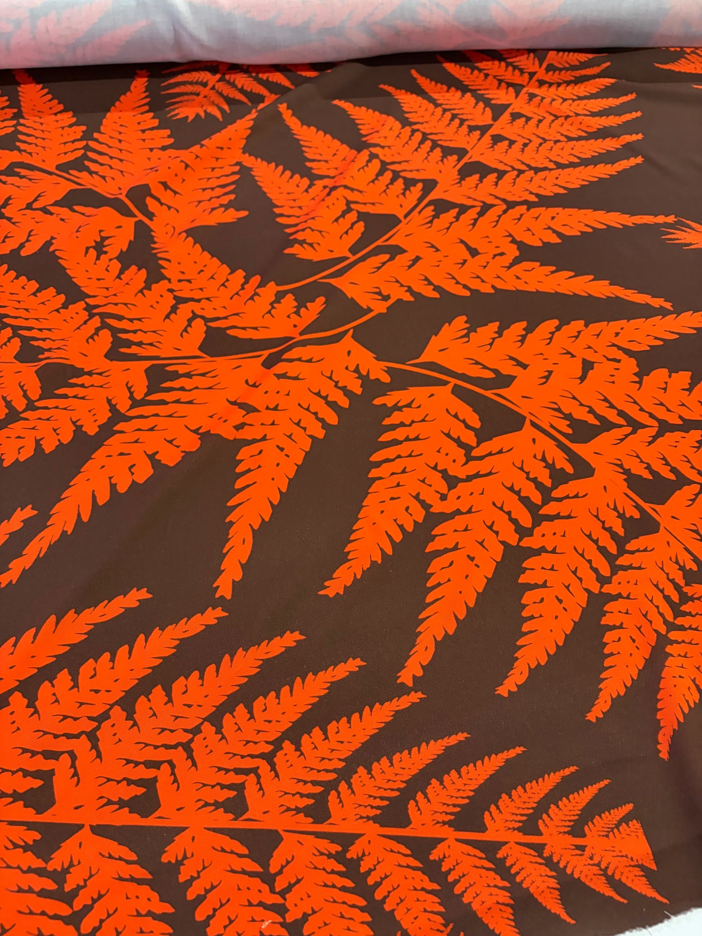 KRUSTY 023 brown/orange viscose twill print