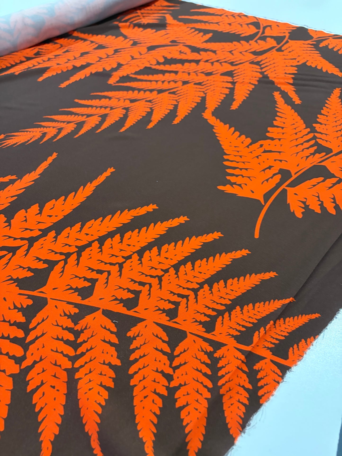 KRUSTY 023 brown/orange viscose twill print
