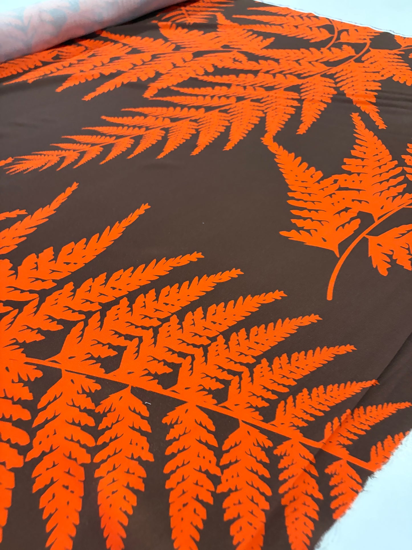 KRUSTY 023 brown/orange viscose twill print