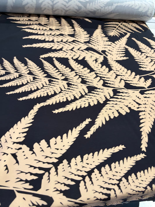 KRUSTY 024 brown/sand viscose twill print