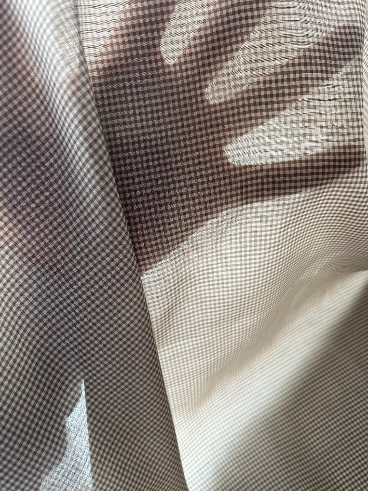 CELIA 010 viscose/silk vichy sand/ecru