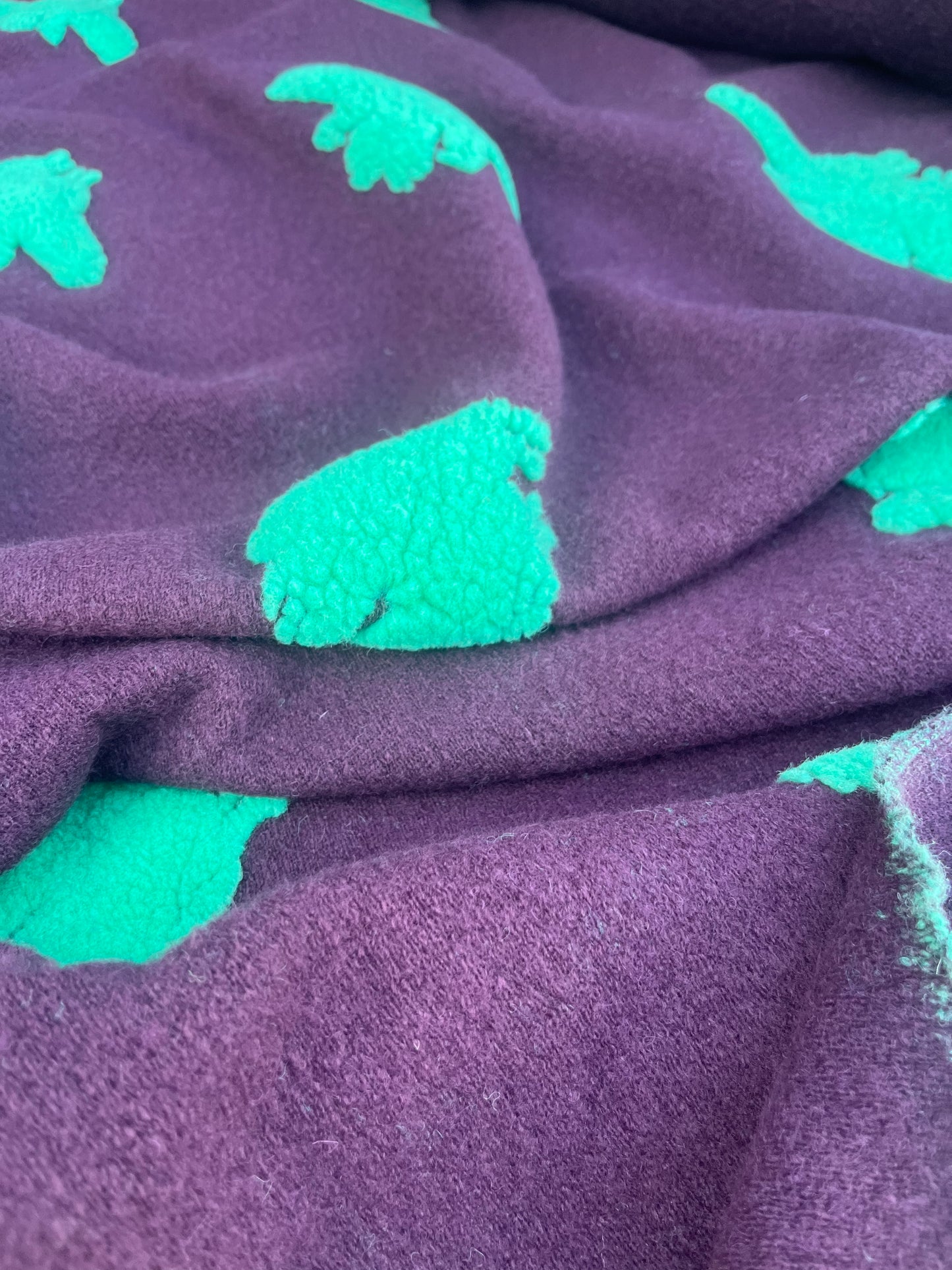RW 084 boiled wool jacquard burgundy/green