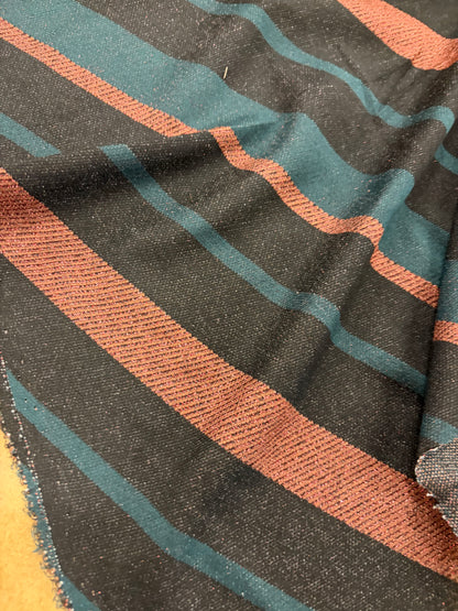 PIPO 032  lurex jersey jacquard diagonal stripes