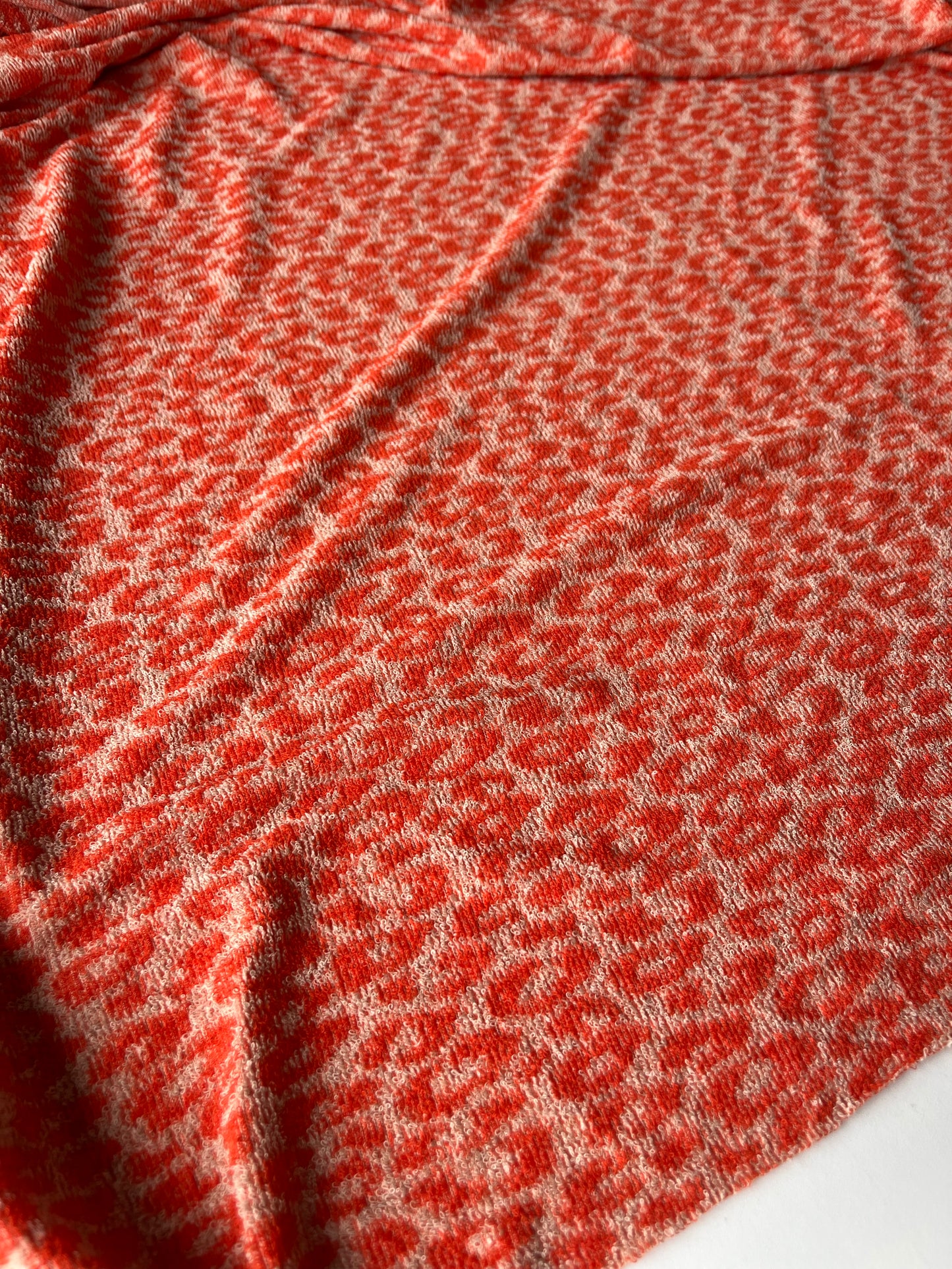 CELIA 008 jersey jacquard leopard orange ecru