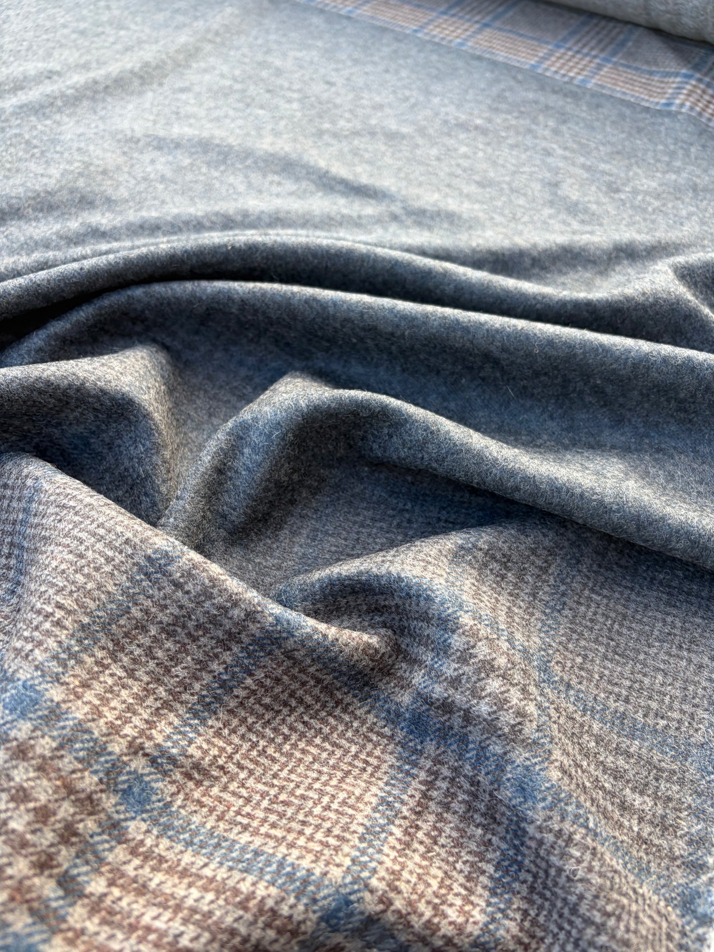 WOOL EDIT 001 fade-out check heavy wool jersey