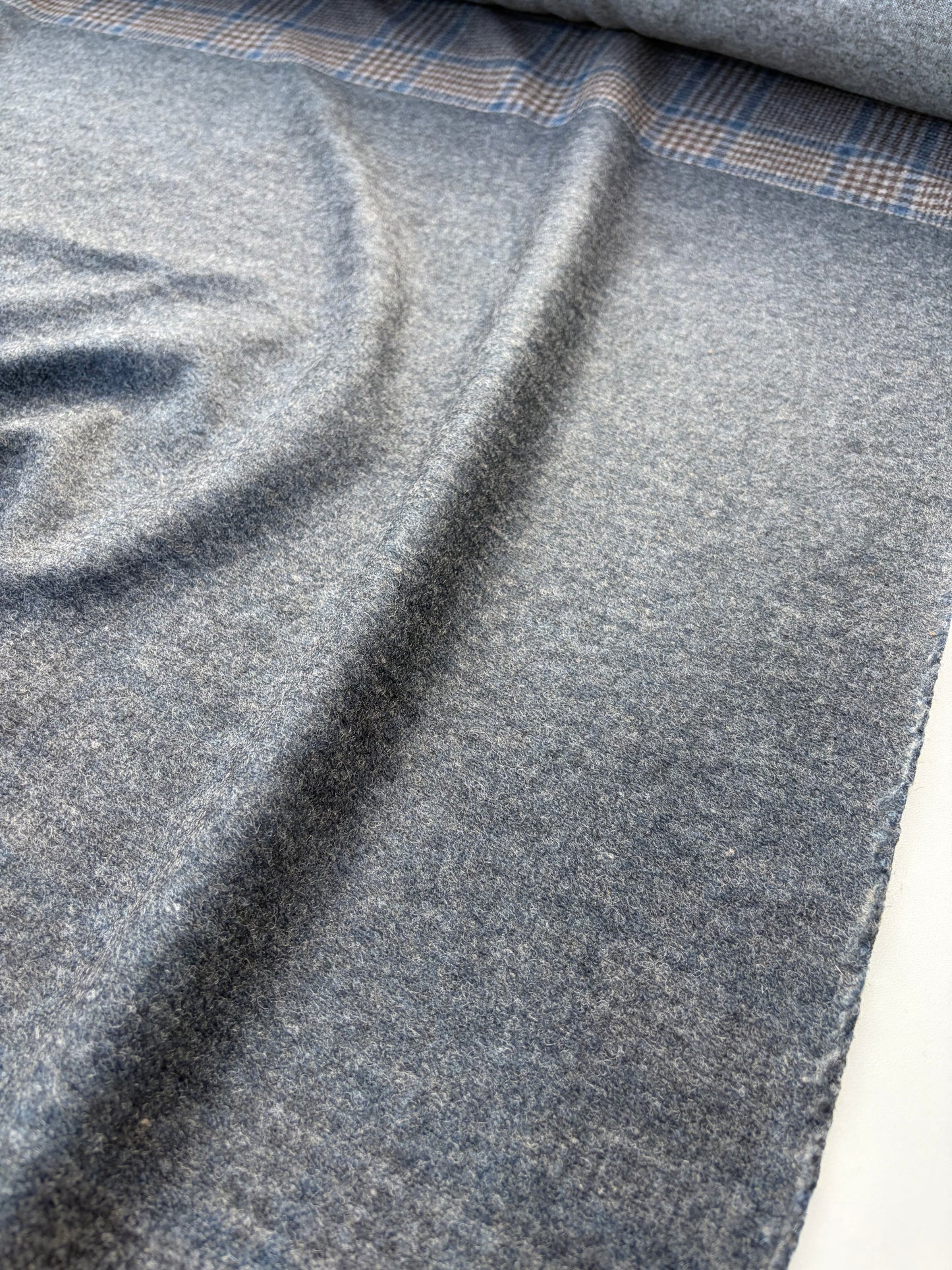 WOOL EDIT 001 fade-out check heavy wool jersey
