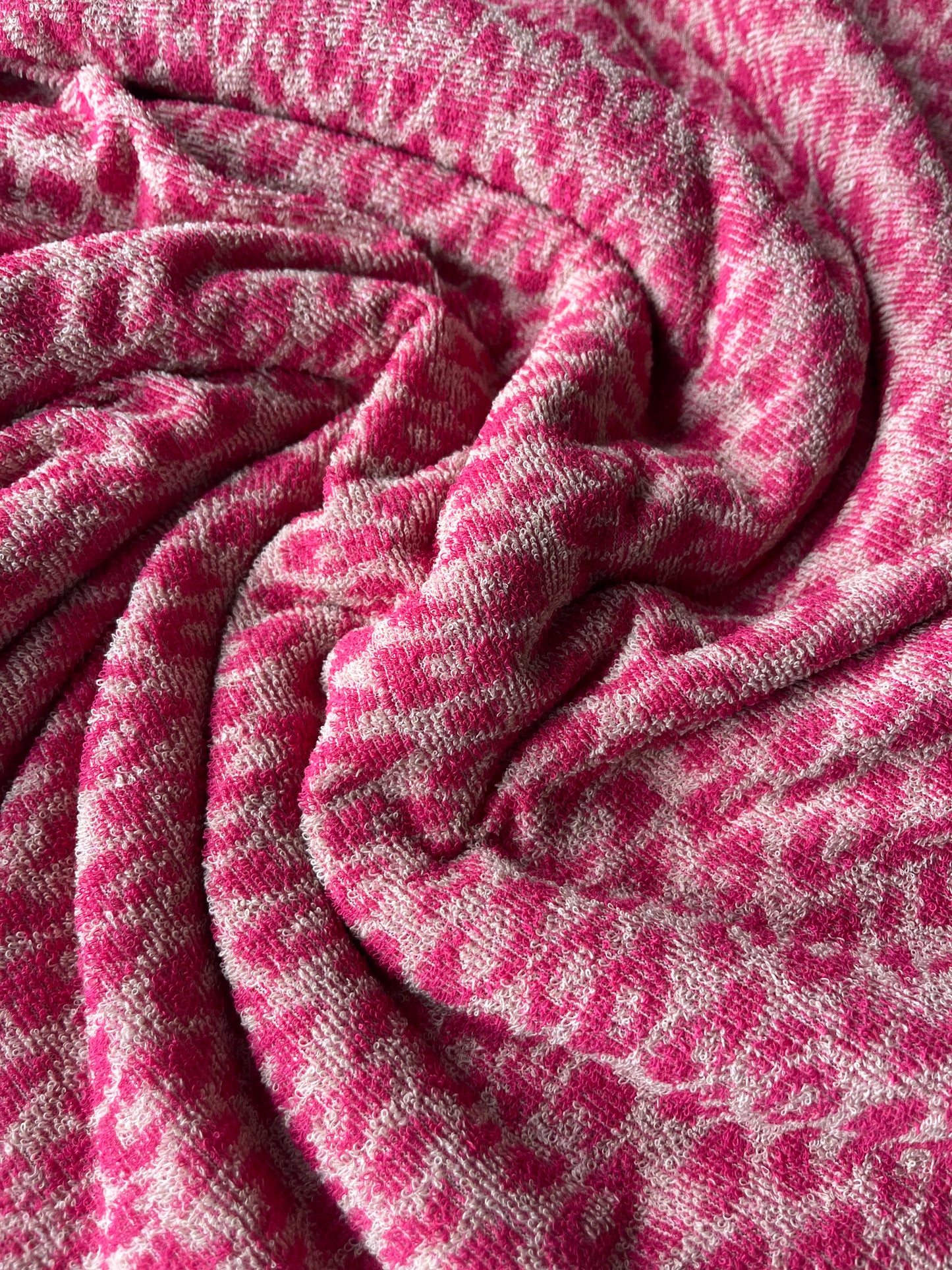CELIA 007 jersey jacquard leopard pink ecru