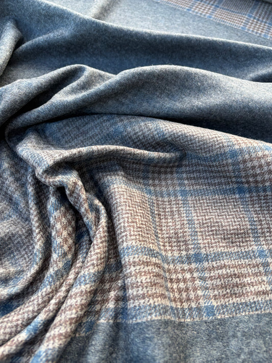 LC WOOL EDIT 001 fade-out check heavy wool jersey