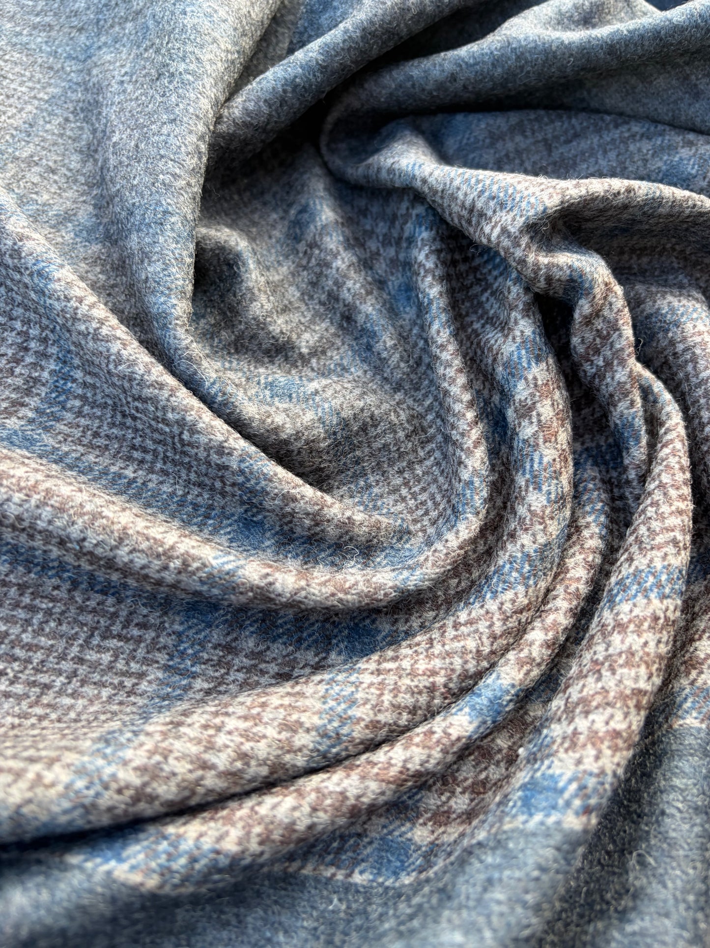 WOOL EDIT 001 fade-out check heavy wool jersey