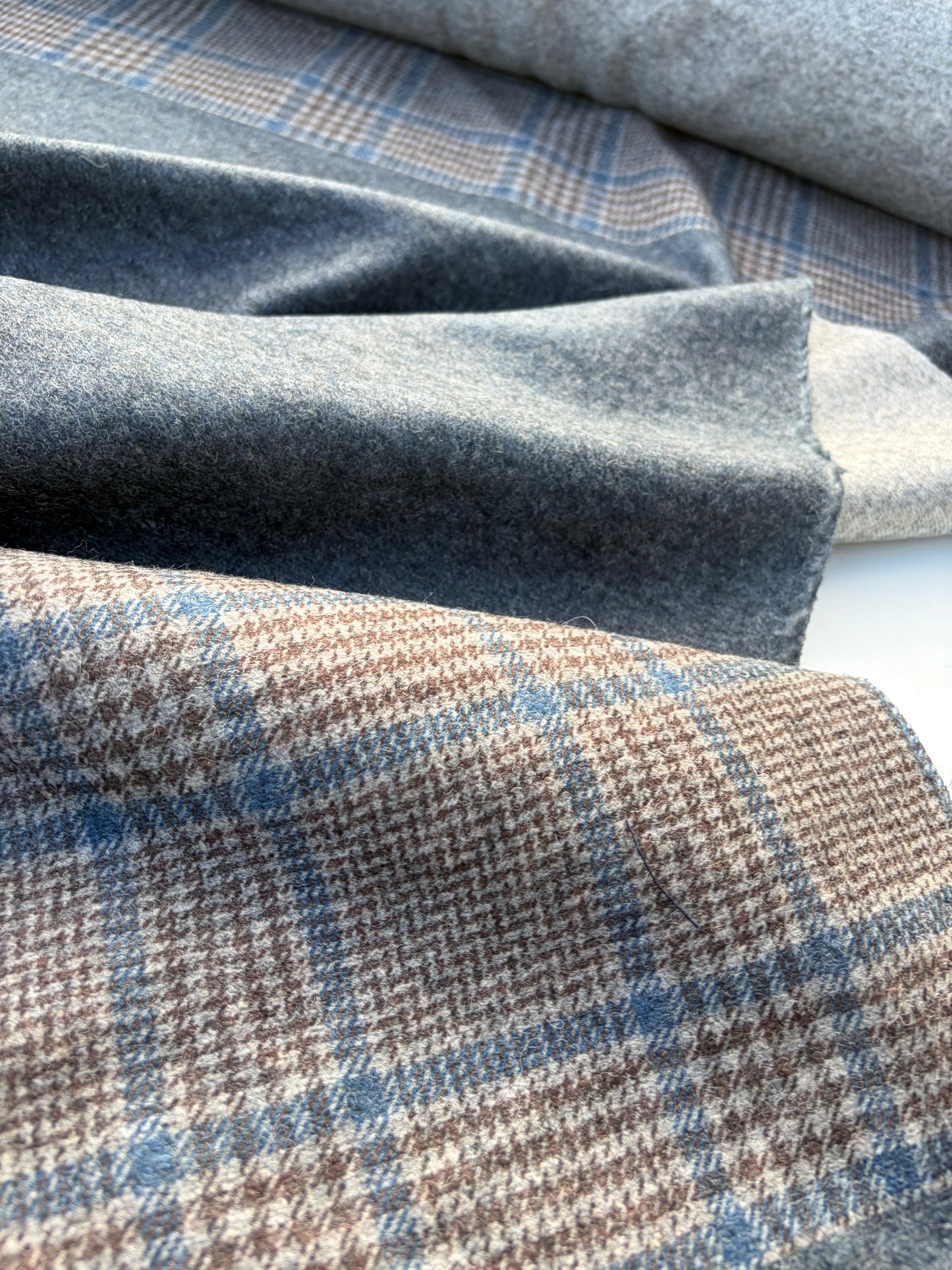 WOOL EDIT 001 fade-out check heavy wool jersey