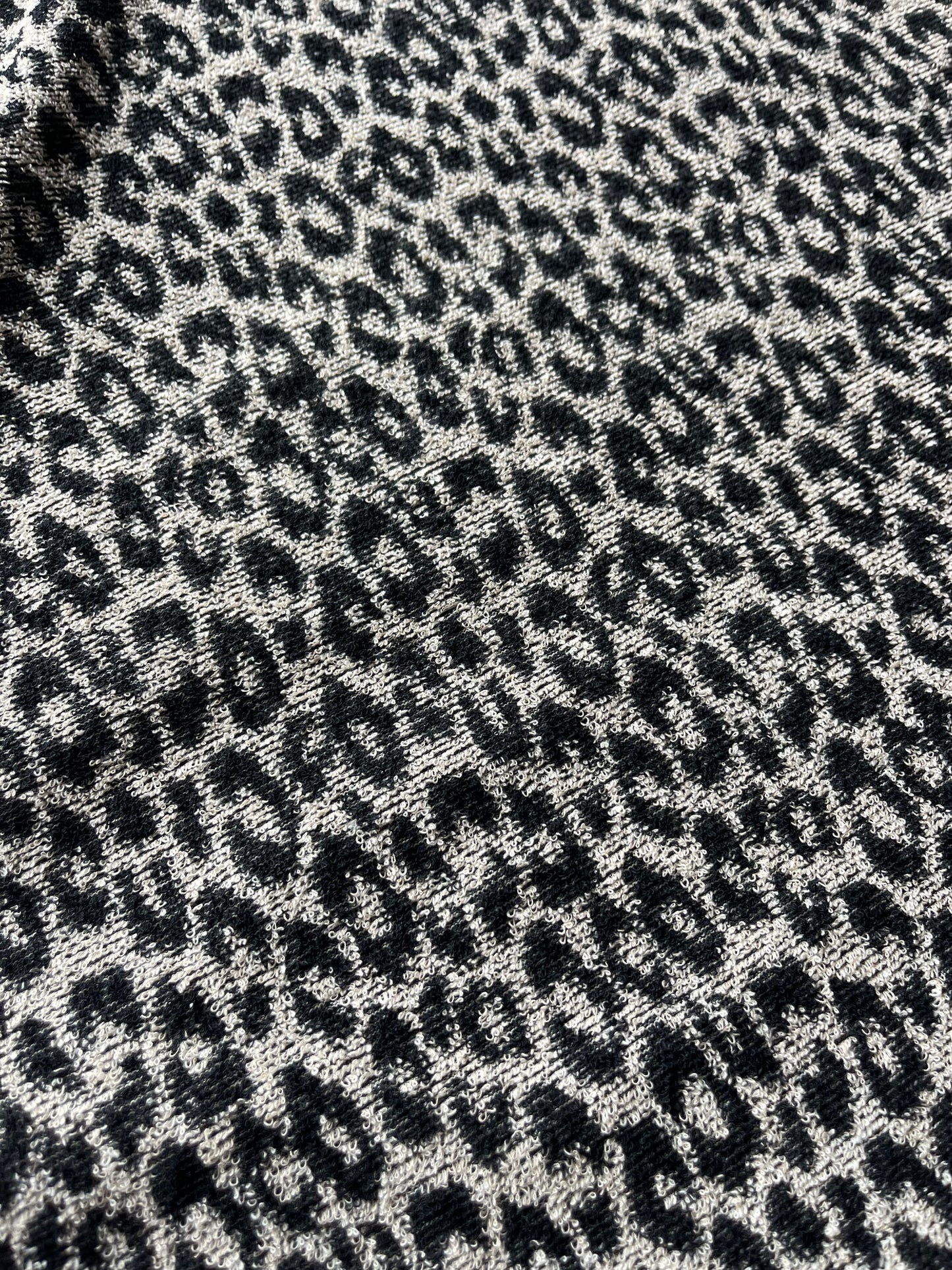 CELIA 006 jersey jacquard leopard black écru