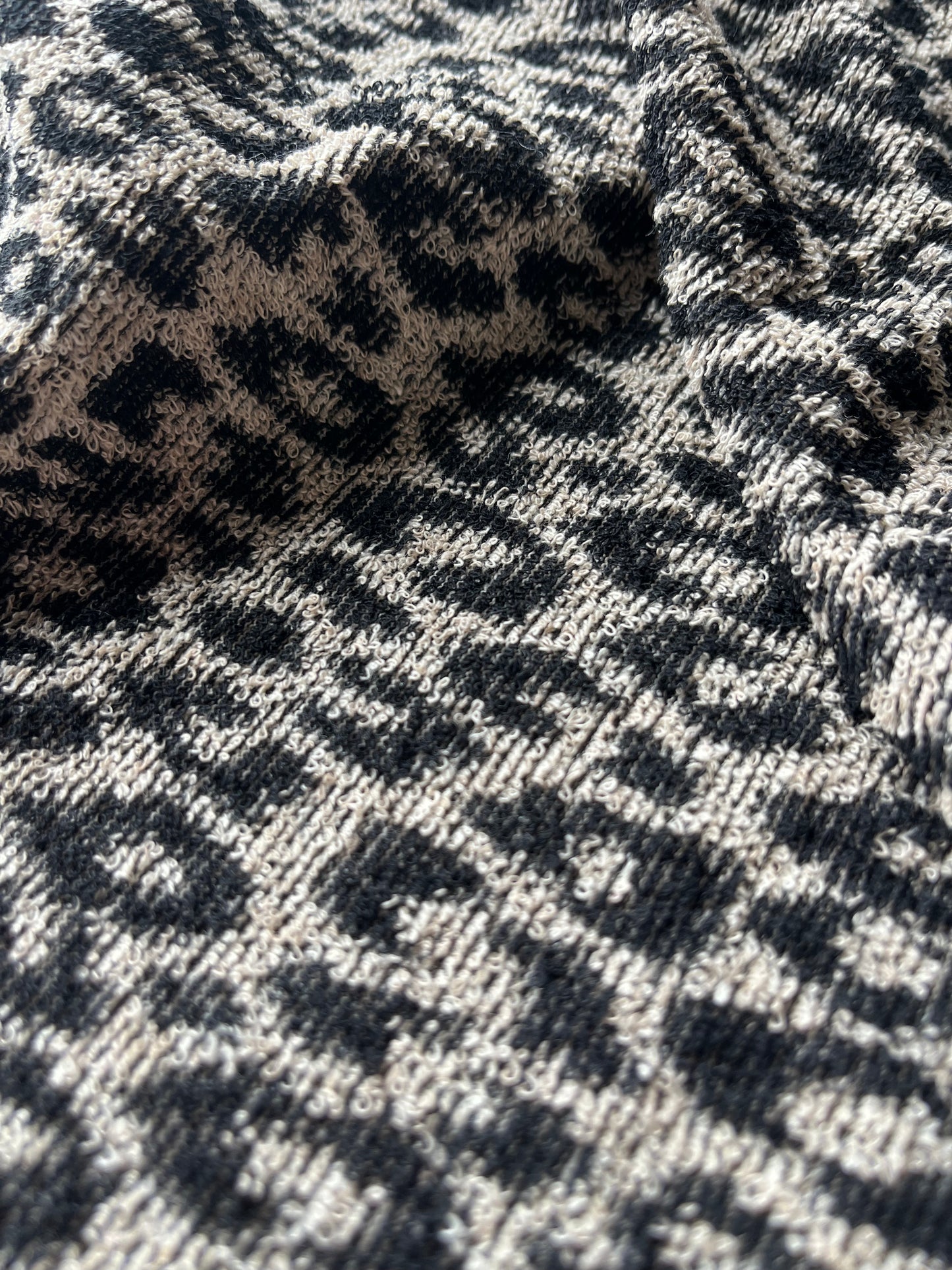CELIA 006 jersey jacquard leopard black écru