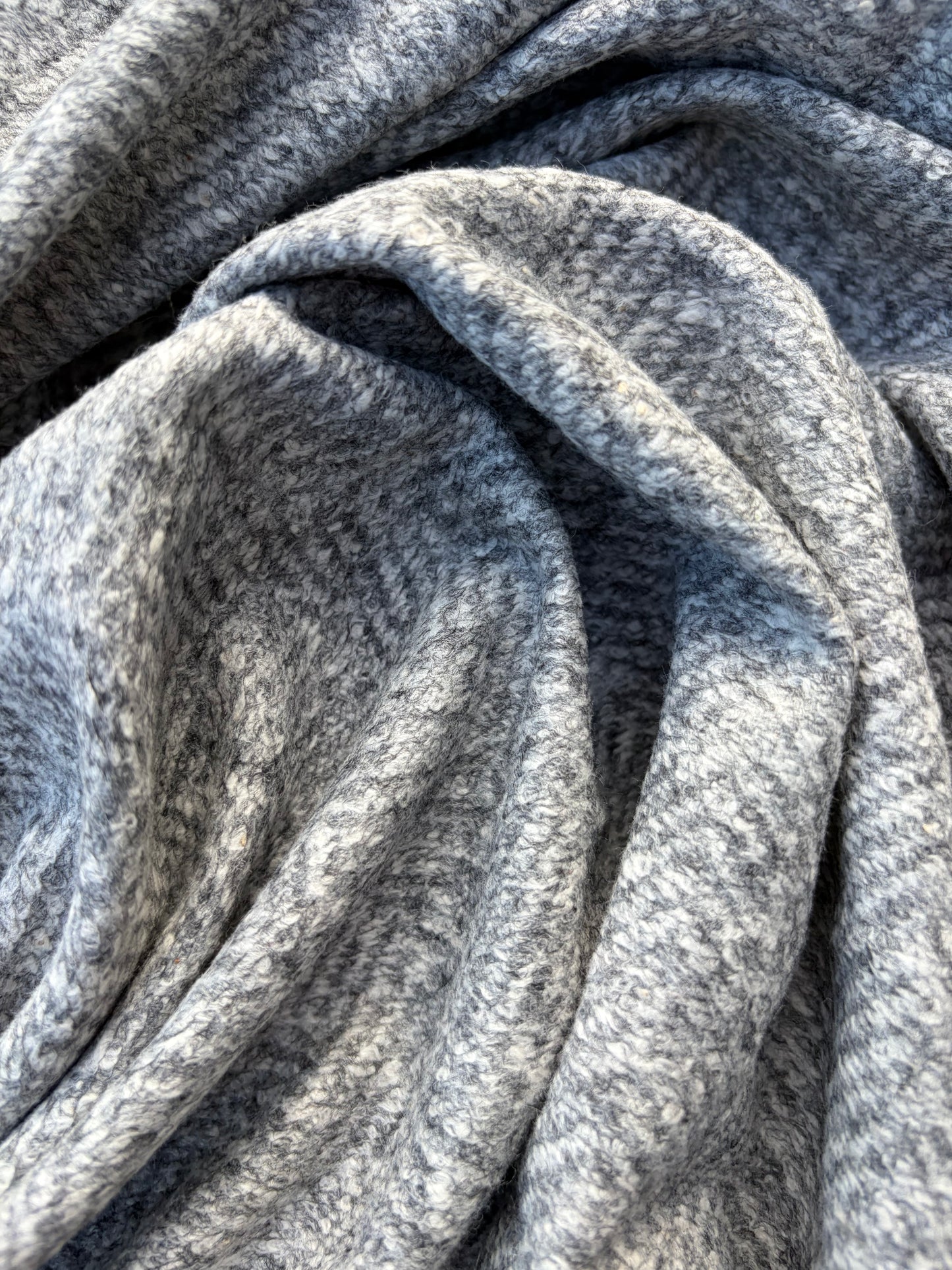 WOOL EDIT 002 grey herringbone heavy wool jersey