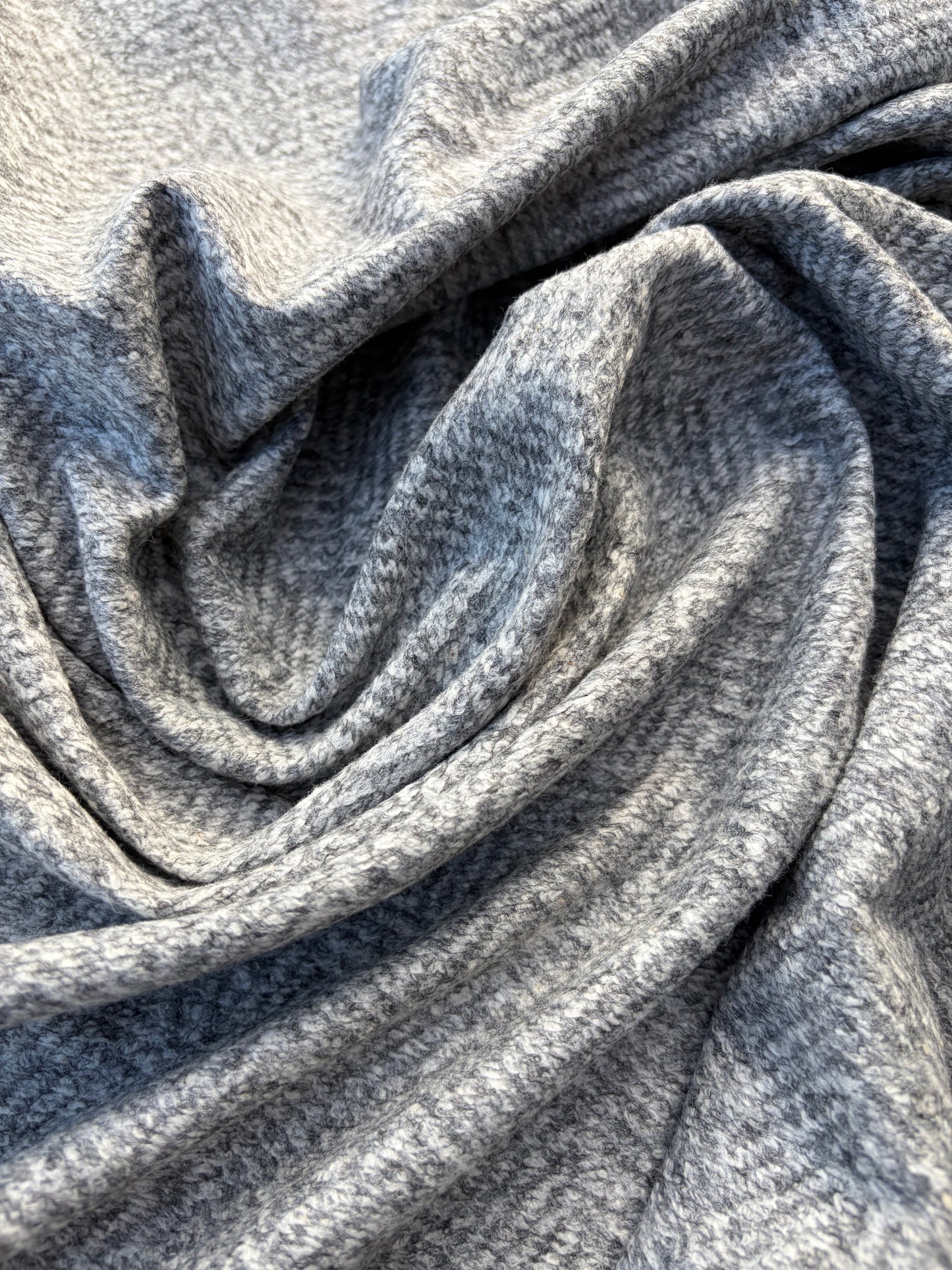 WOOL EDIT 002 grey herringbone heavy wool jersey