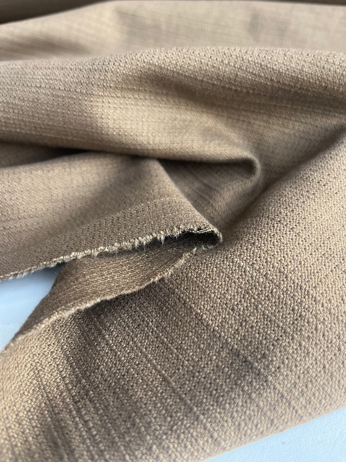 TANIA 023 Structured cotton brown