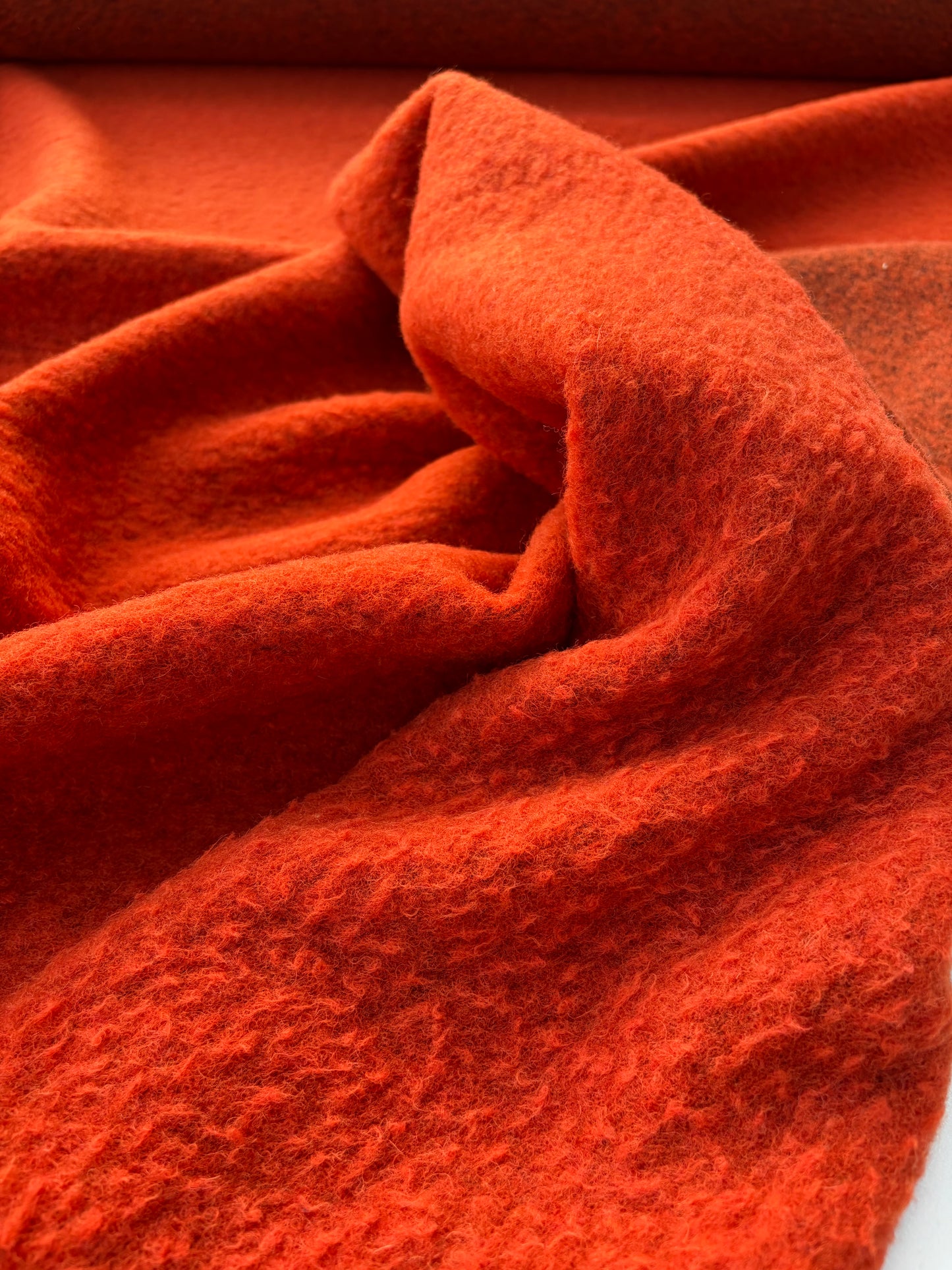WOOL EDIT 004 burnt orange boiled wool vintage look