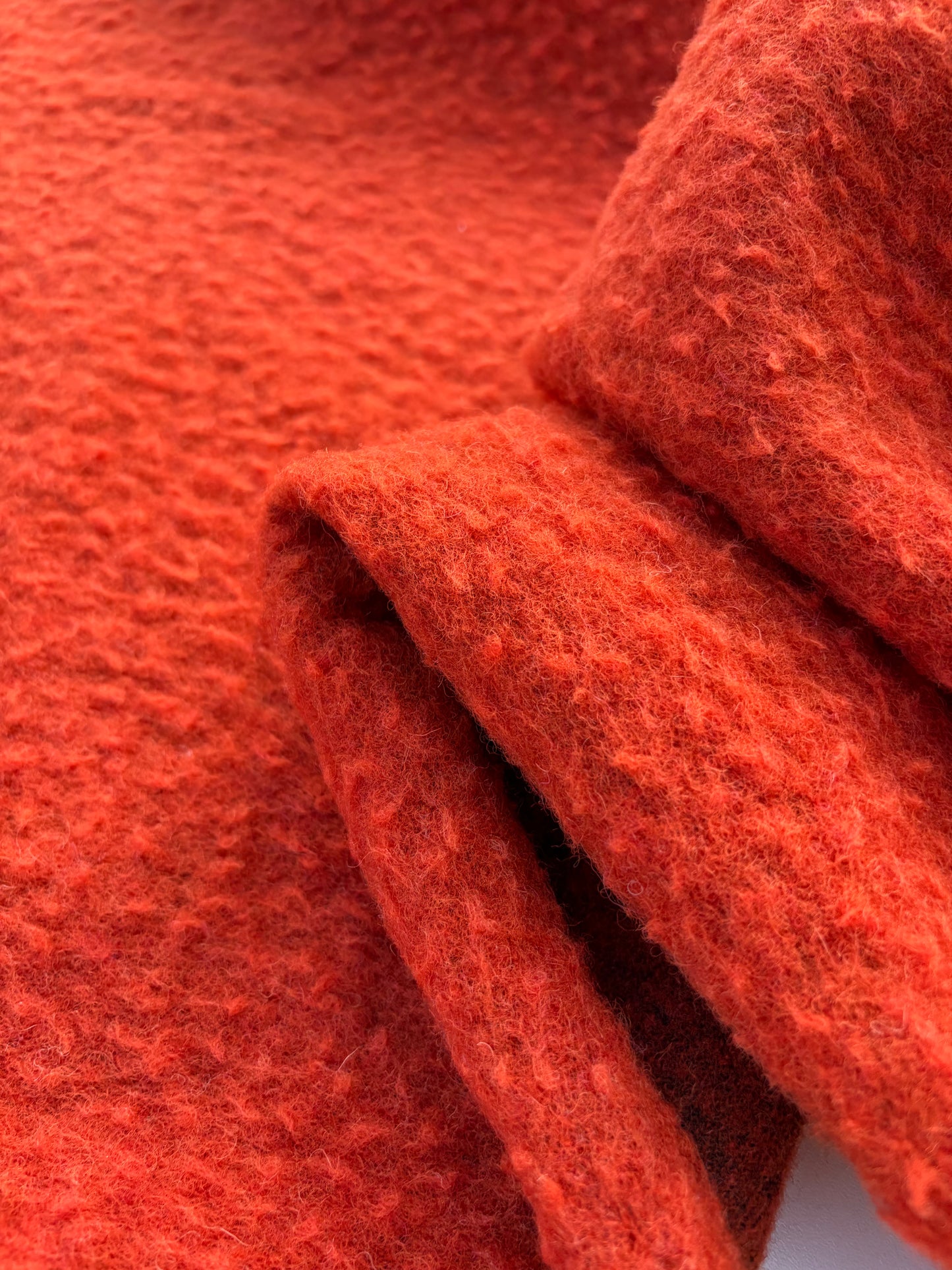 WOOL EDIT 004 burnt orange boiled wool vintage look