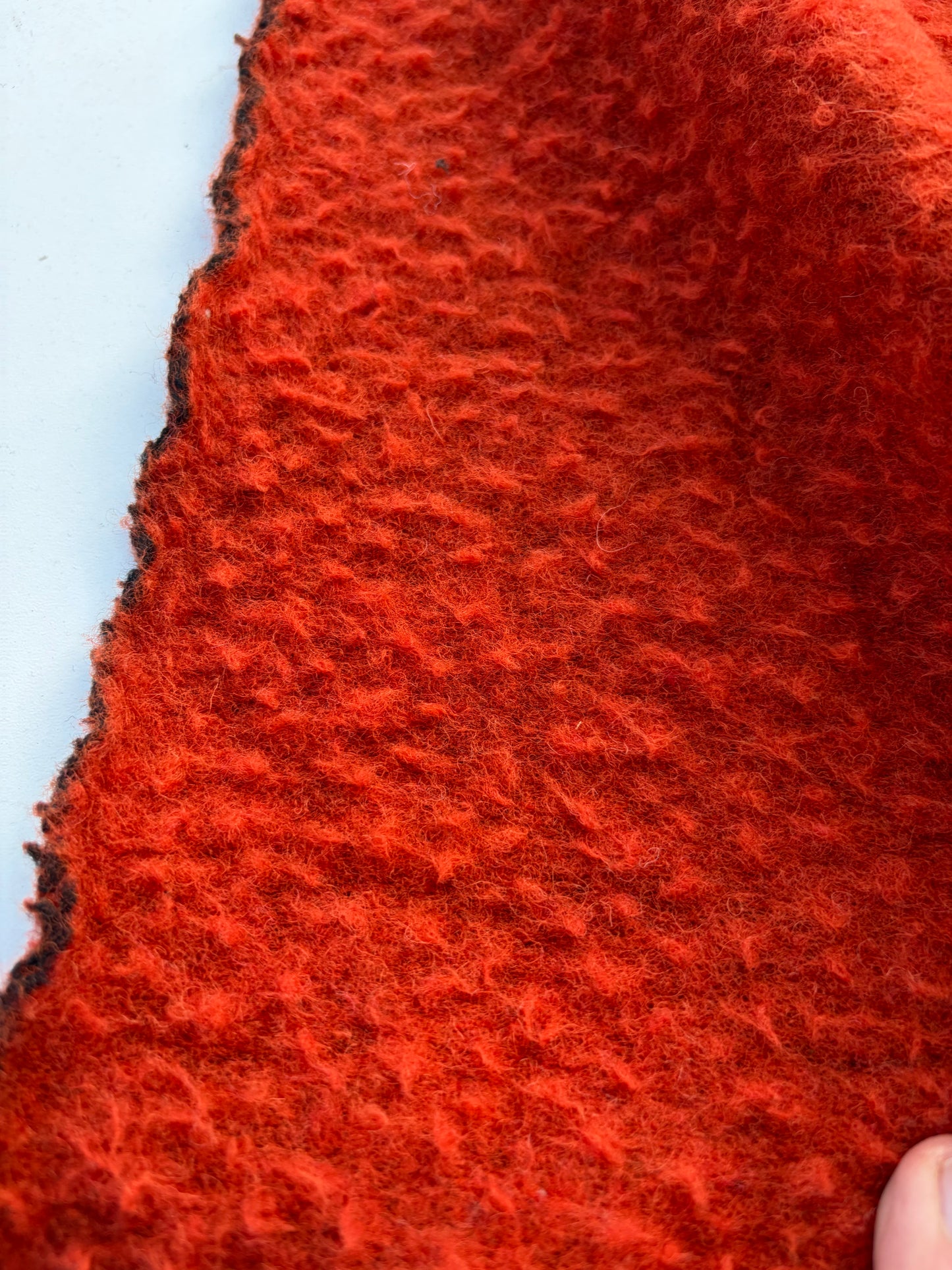 WOOL EDIT 004 burnt orange boiled wool vintage look
