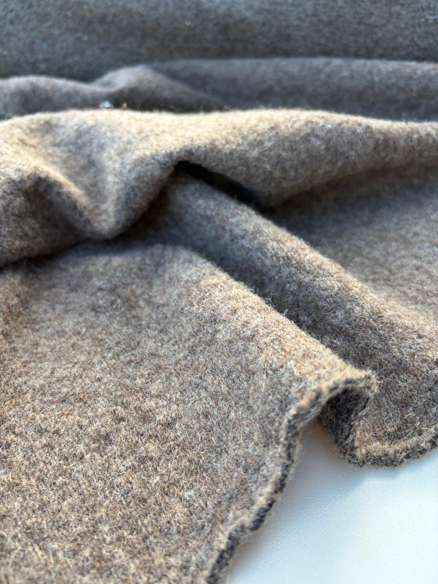 WOOL EDIT 005 brown mélange heavy wool jersey