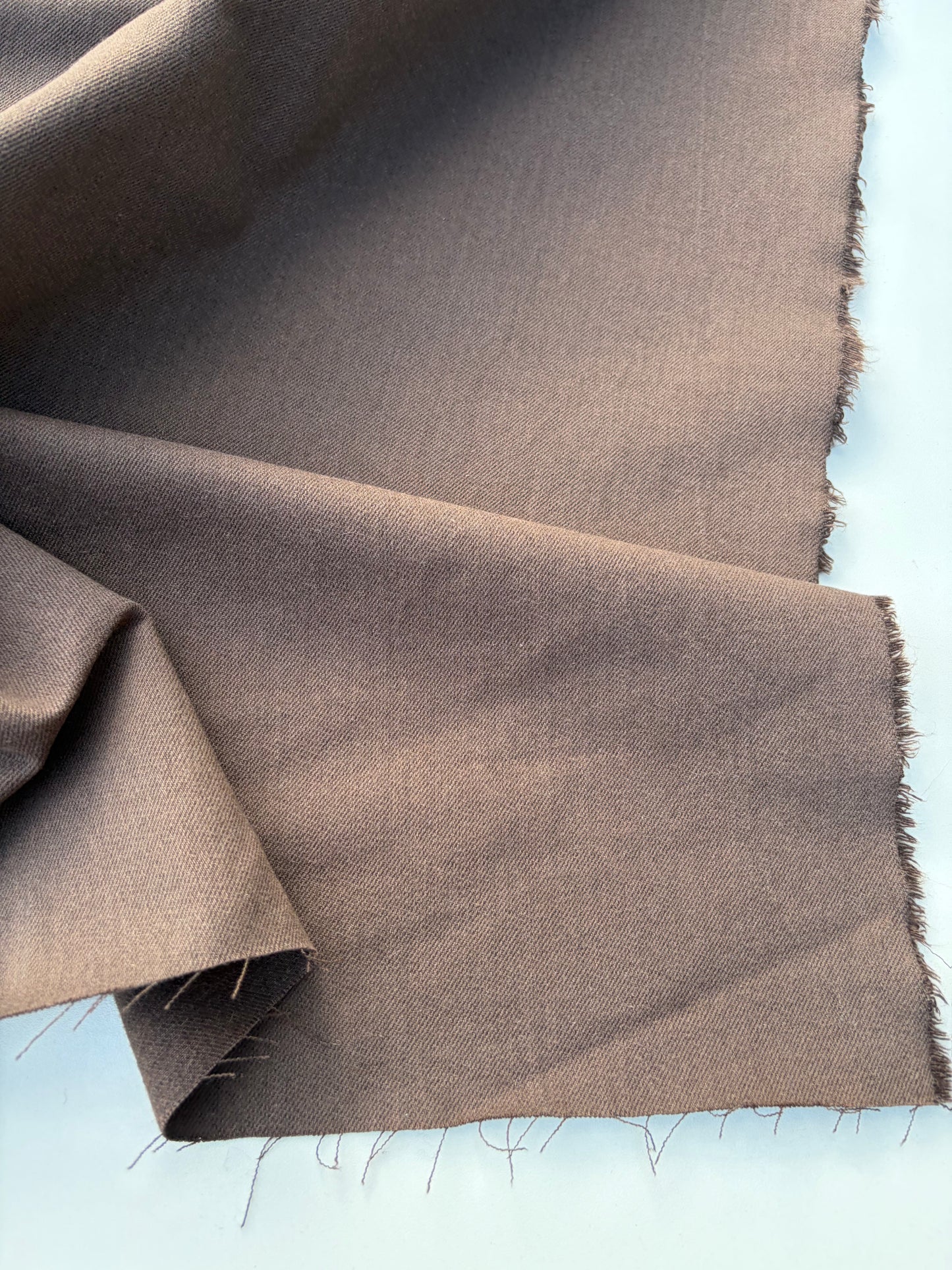 WOOL EDIT 006 brown stretch denim with wool