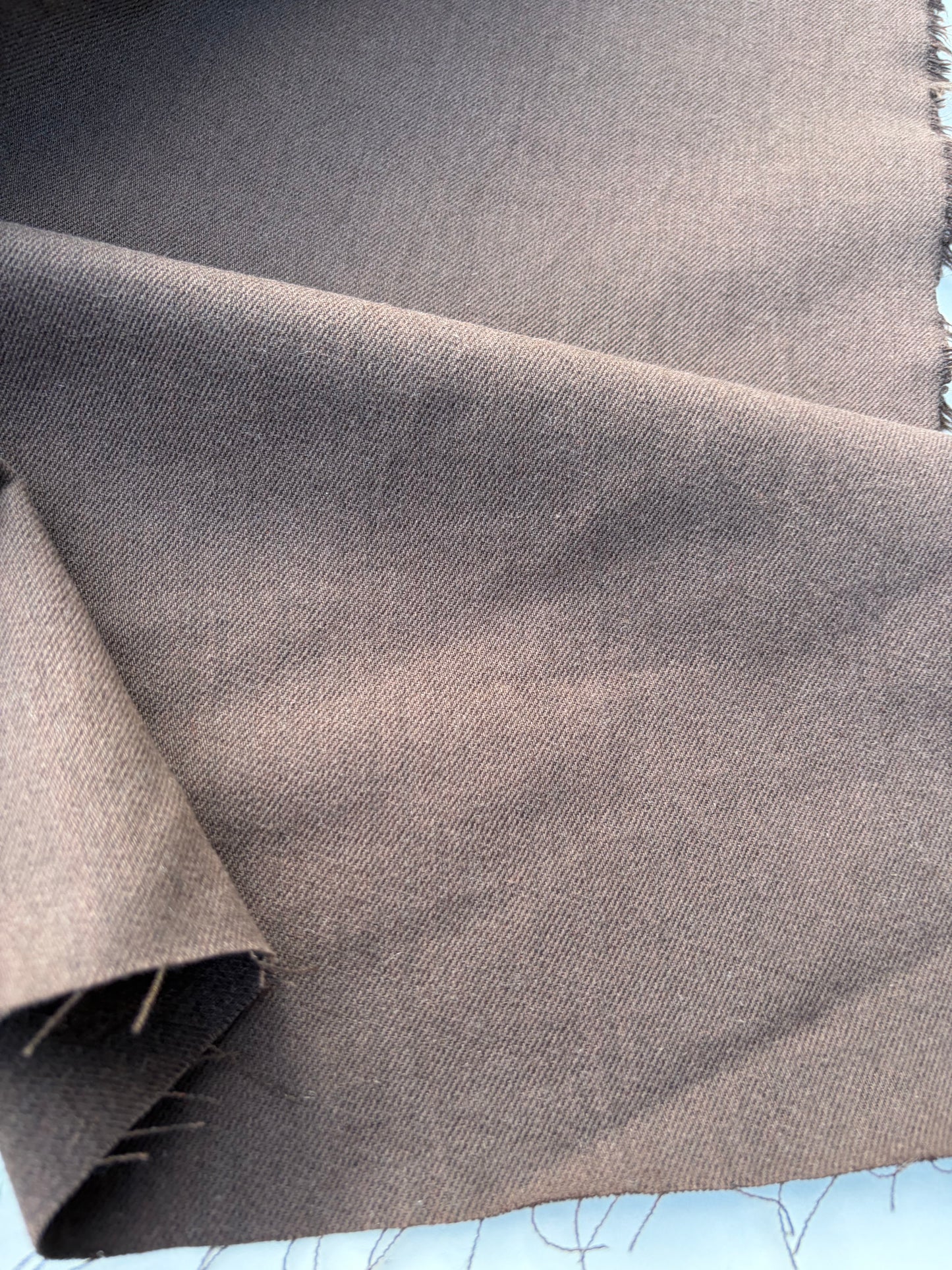 WOOL EDIT 006 brown stretch denim with wool