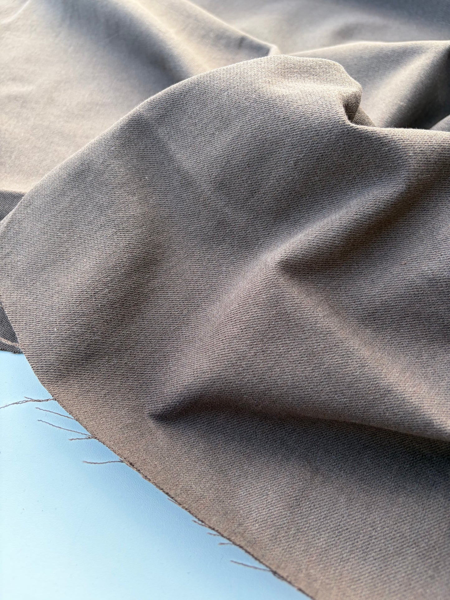 WOOL EDIT 006 brown stretch denim with wool