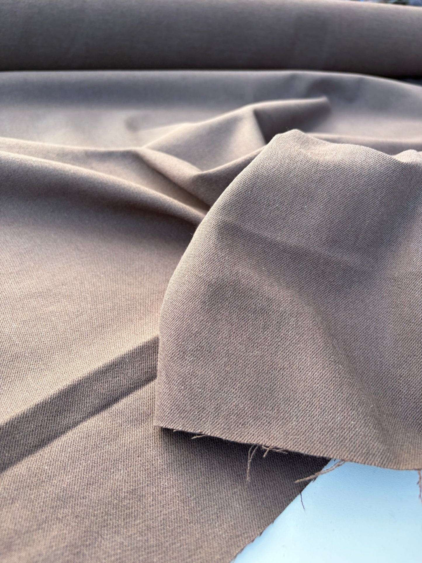 WOOL EDIT 006 brown stretch denim with wool