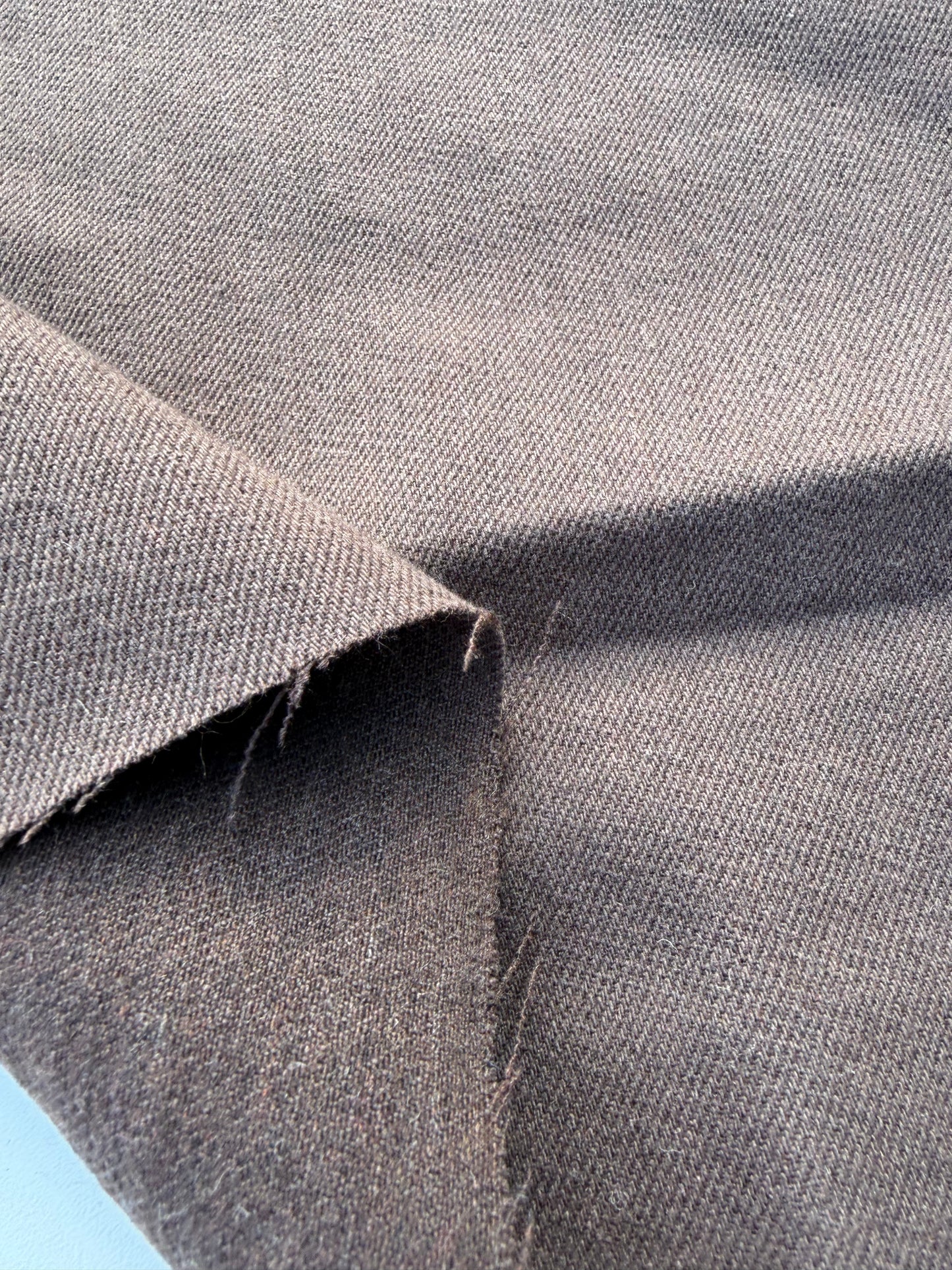 WOOL EDIT 006 brown stretch denim with wool