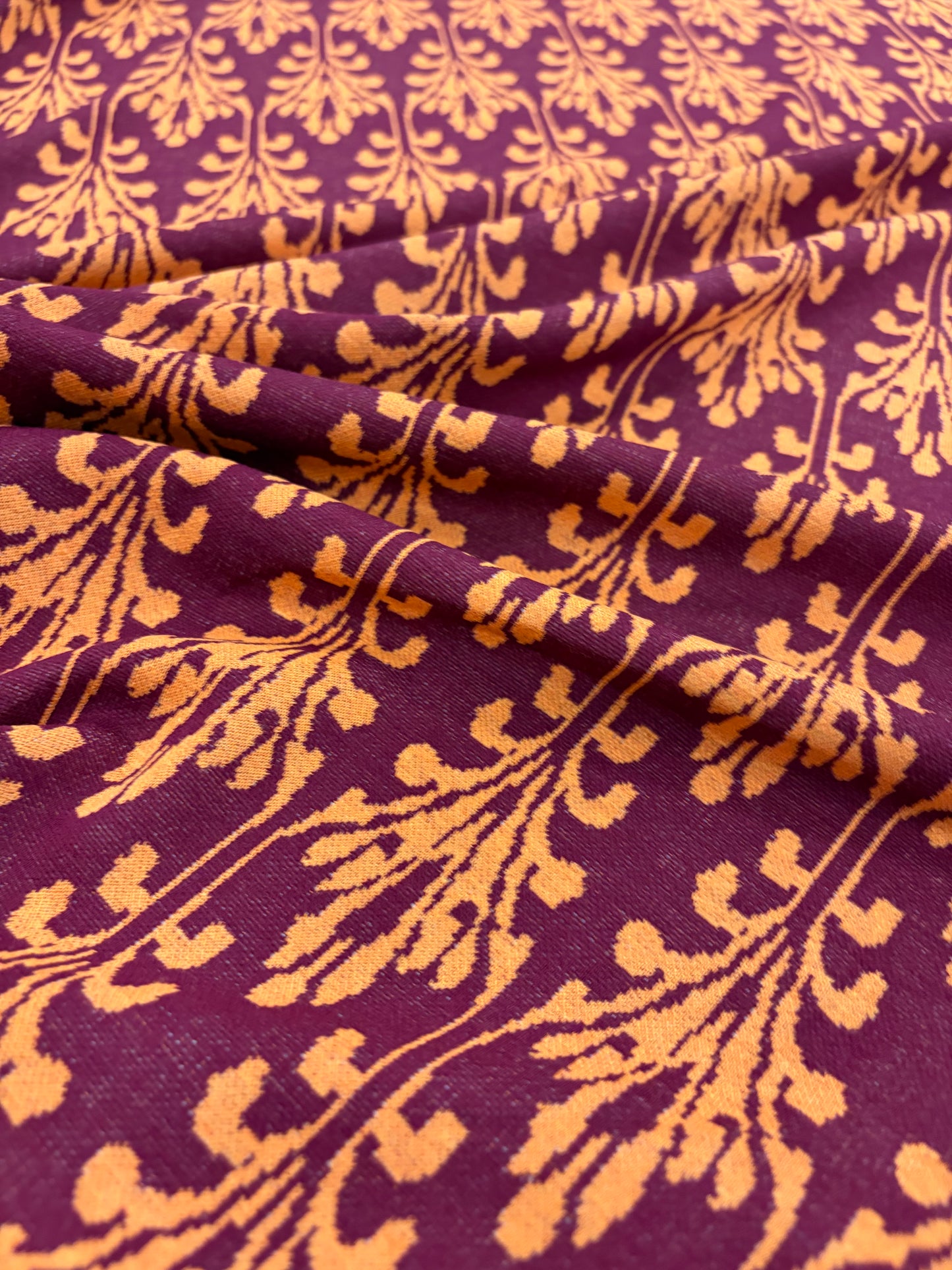PIPO 038  jersey jacquard burgundy/orange
