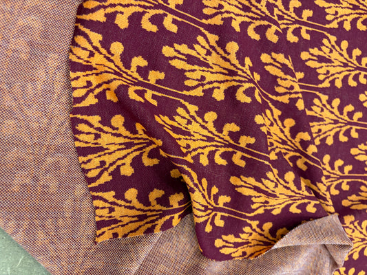 PIPO 038  jersey jacquard burgundy/orange