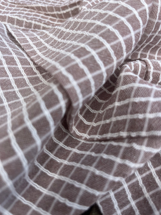 RW 093 cotton gaze check taupe
