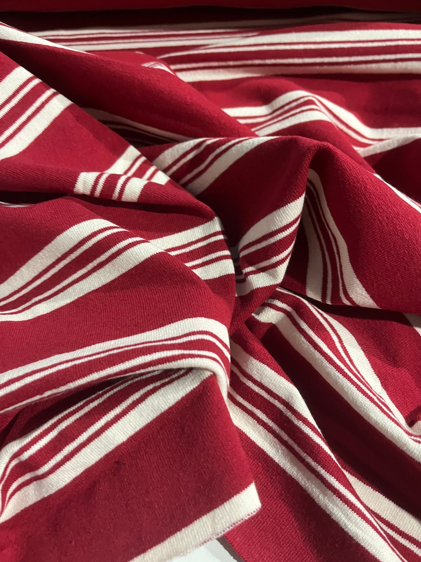 CLAUDY 001 cotton jersey stripes red/white