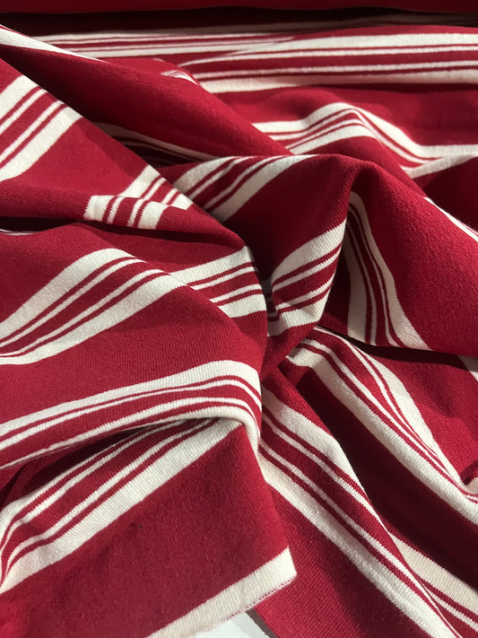 CLAUDY 001 cotton jersey stripes red/white