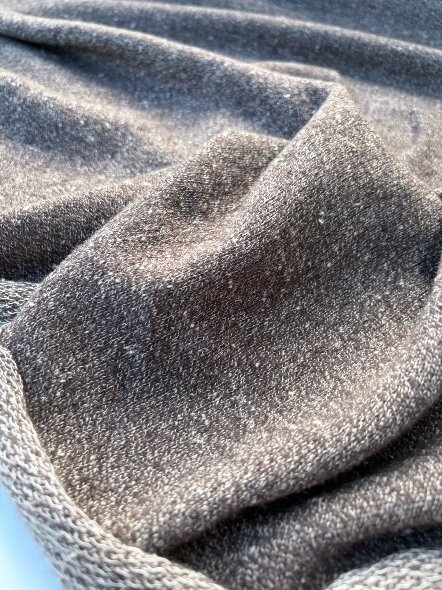 WOOL EDIT 008 brown mélange French terry wool