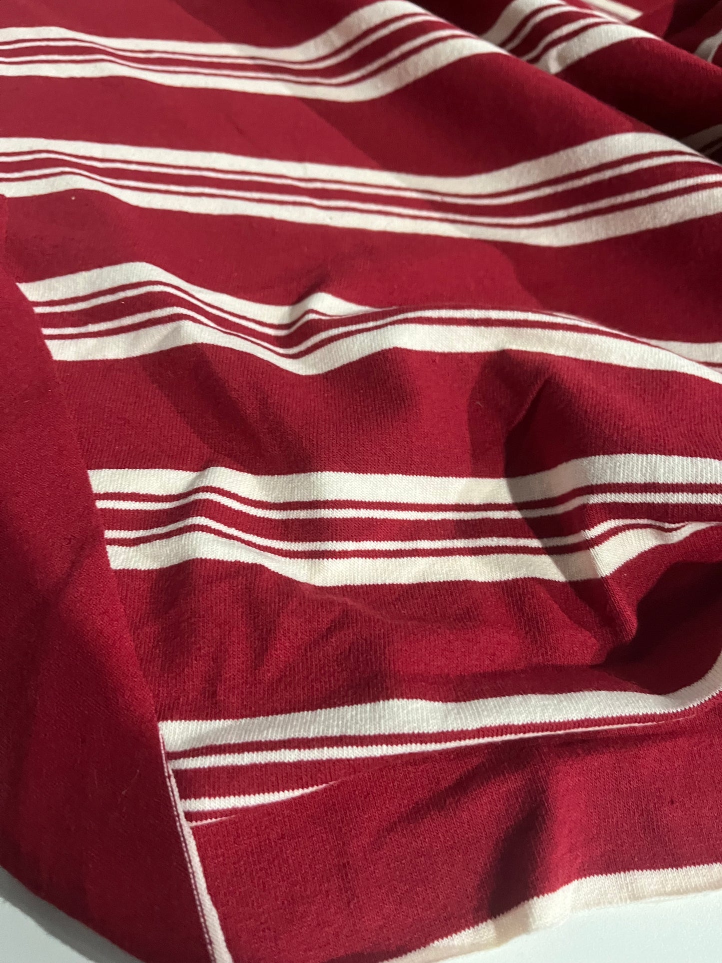 CLAUDY 001 cotton jersey stripes red/white