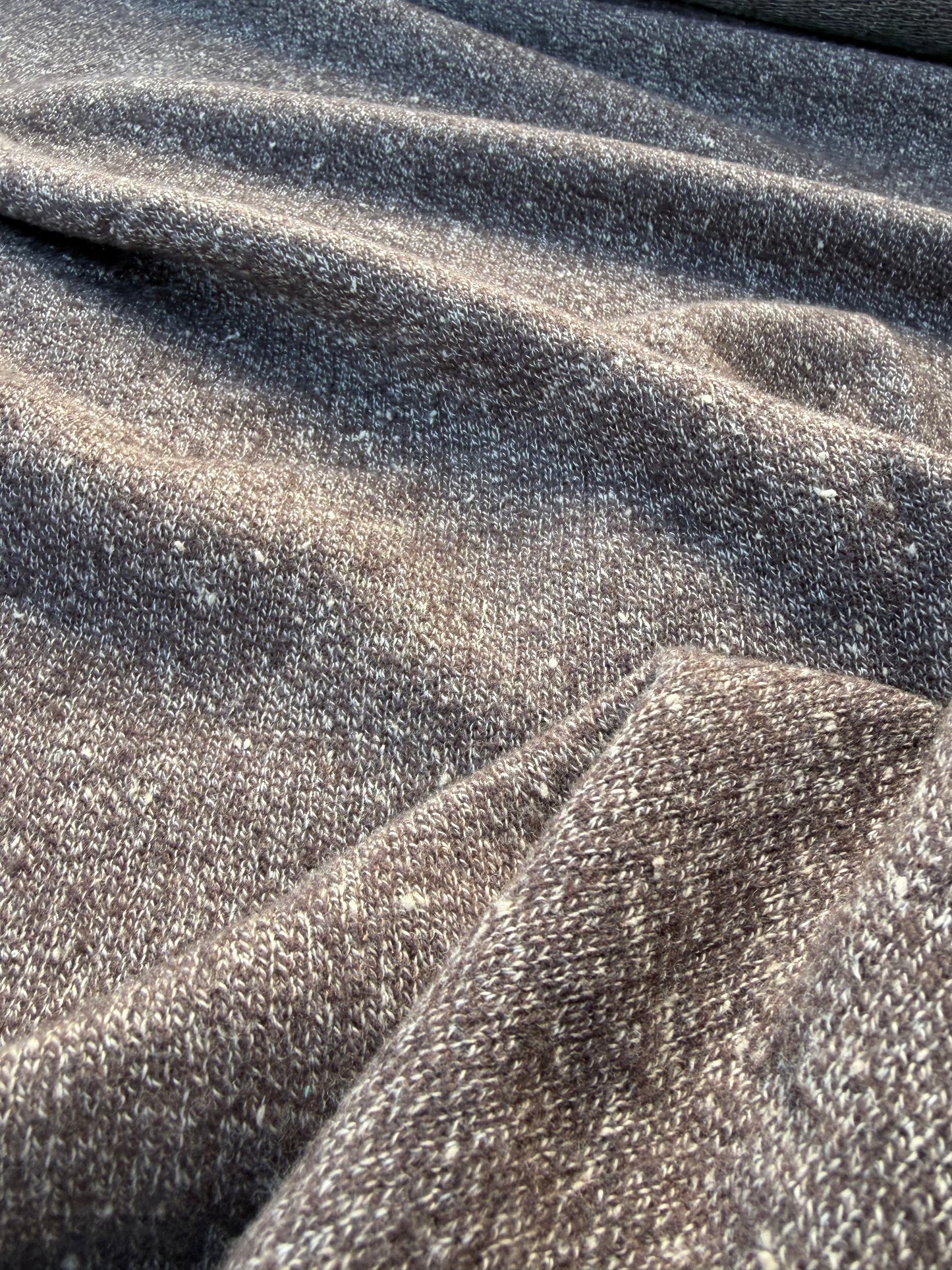 WOOL EDIT 008 brown mélange French terry wool
