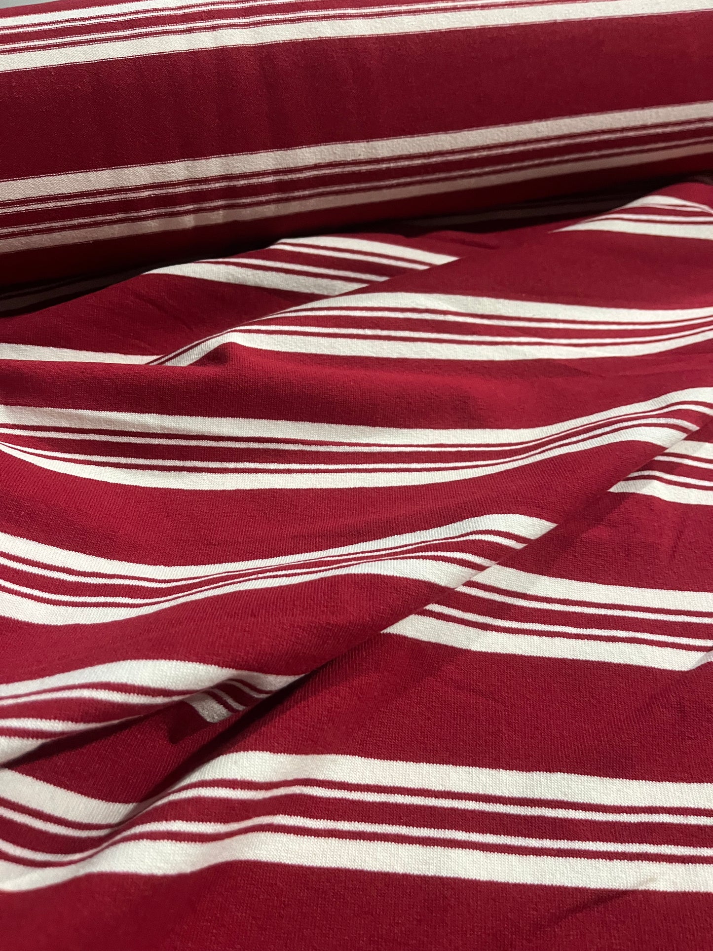 CLAUDY 001 cotton jersey stripes red/white