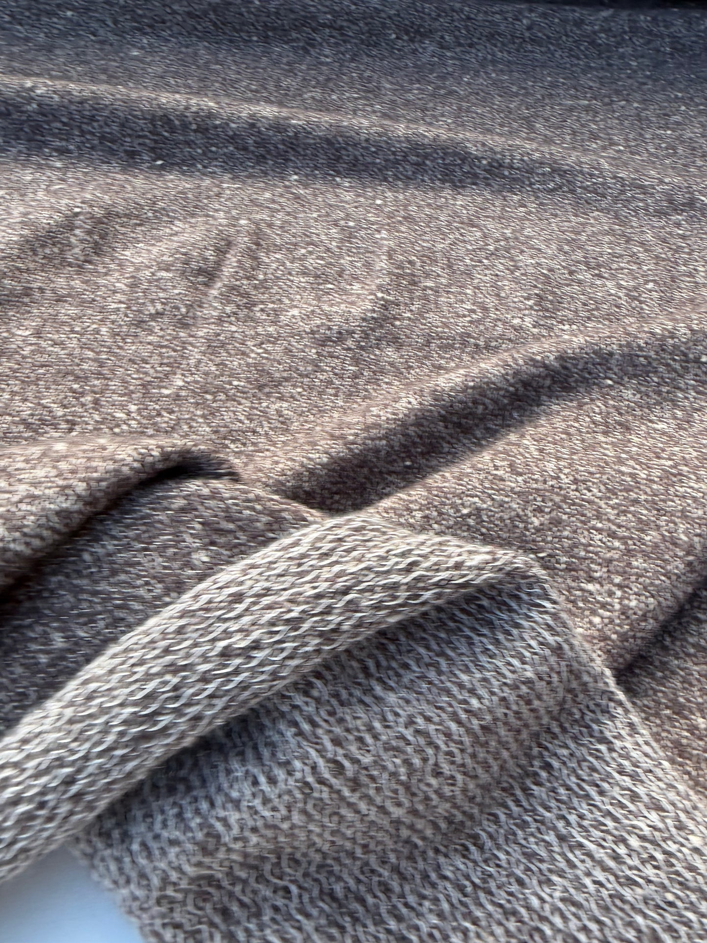 WOOL EDIT 008 brown mélange French terry wool