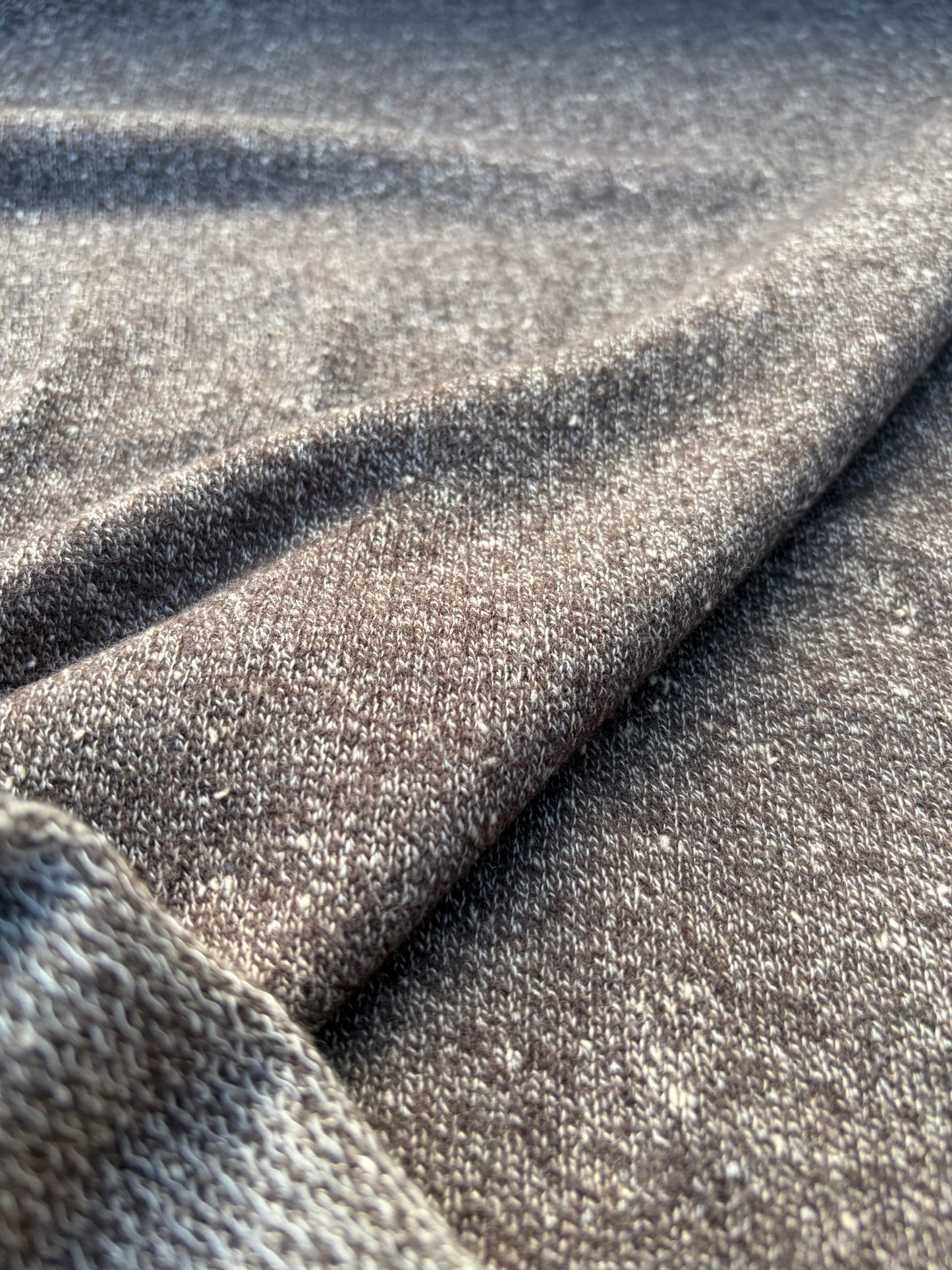 WOOL EDIT 008 brown mélange French terry wool